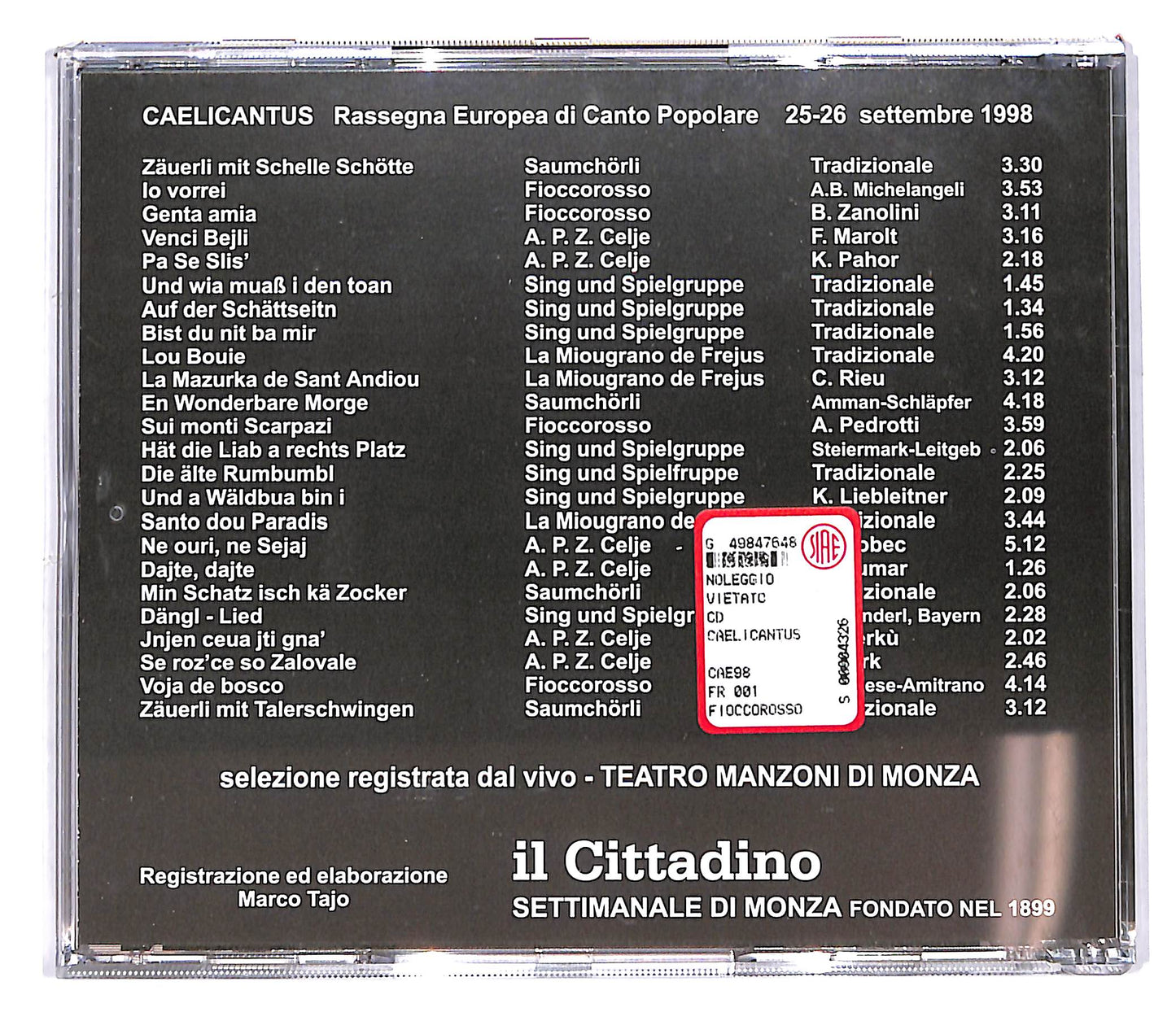 EBOND Various - Caelicantus EDITORIALE CD CD102014