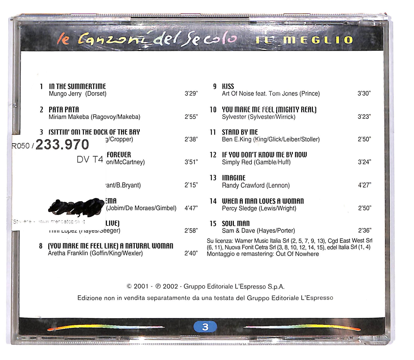 EBOND Various - Le Canzoni Del Secolo Il Meglio - 3 EDITORIALE CD CD102016