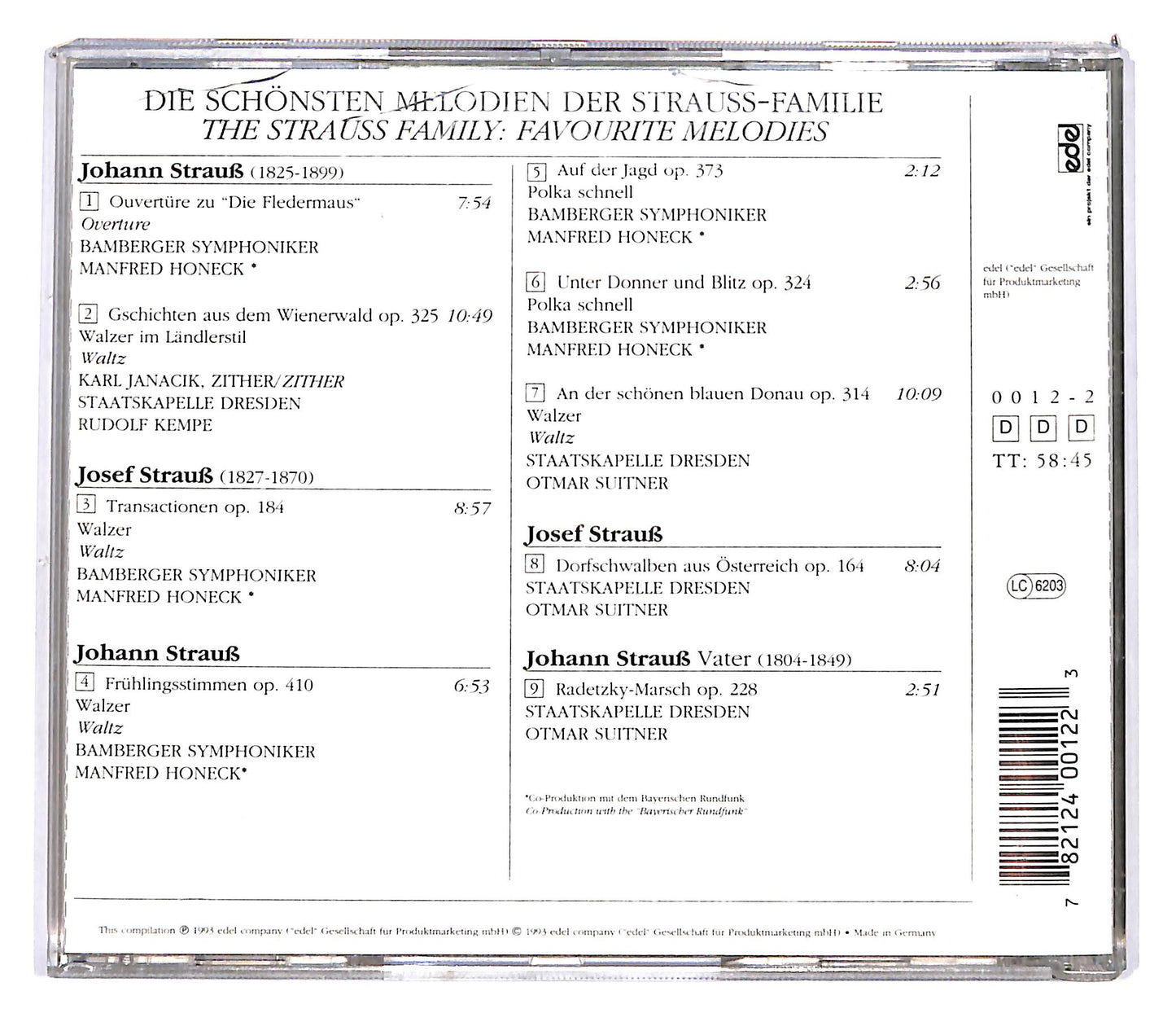 EBOND The Strauss Family - favourite Melodies CD CD102026