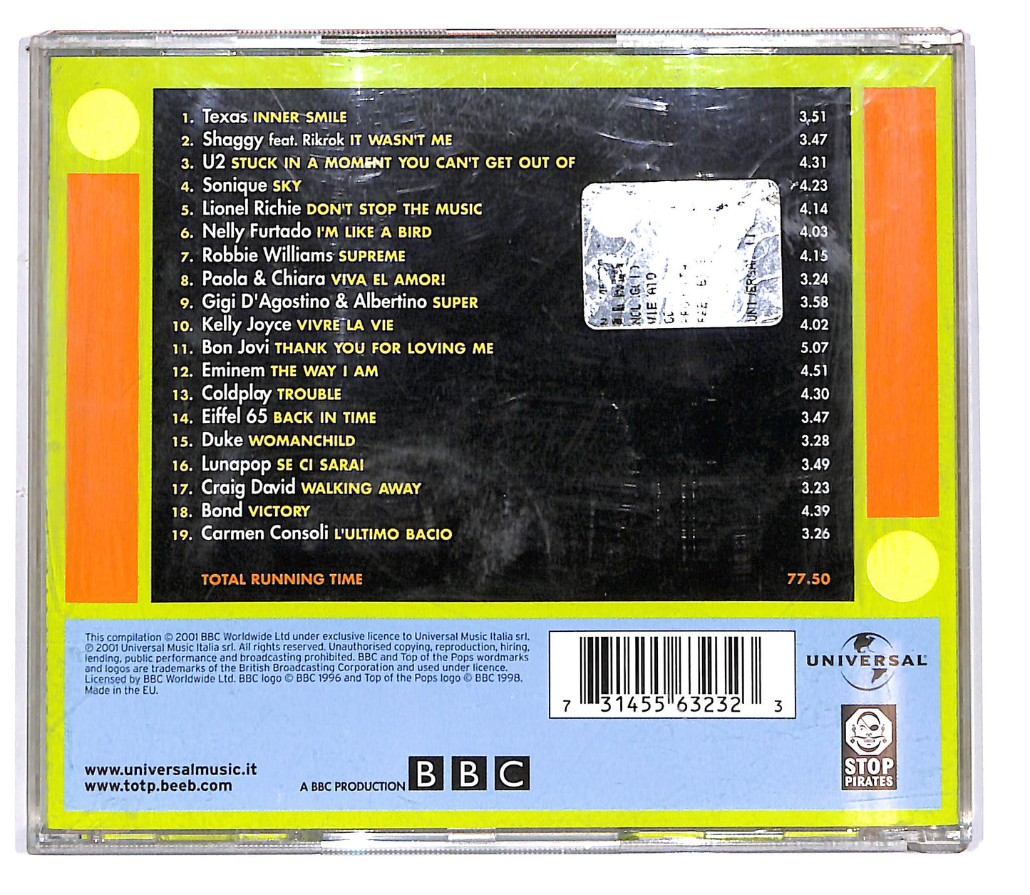 EBOND Various -62 Top Of The Pops 2001 Volume One CD CD102038