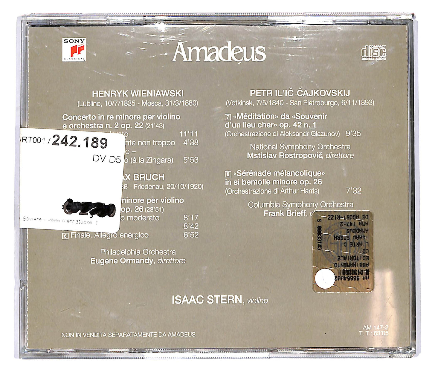 EBOND Wieniawski Bruch - L'Arte di Isaac Stern EDITORIALE CD CD102048