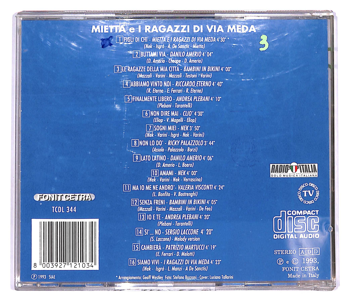 EBOND Mietta E I Ragazzi Di Via Meda CD CD102306