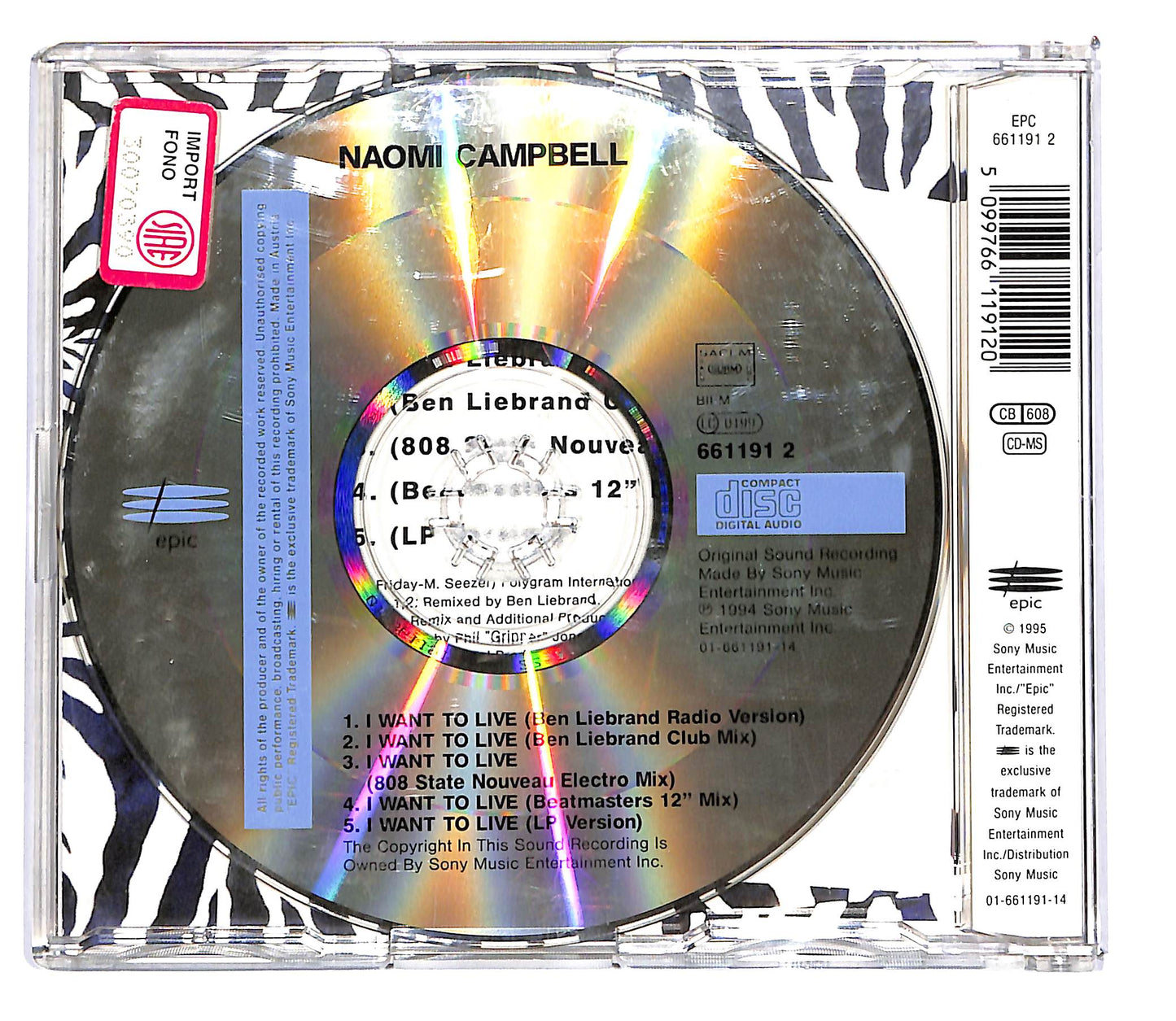 EBOND Naomi Campbell - I Want To Live CD CD102323