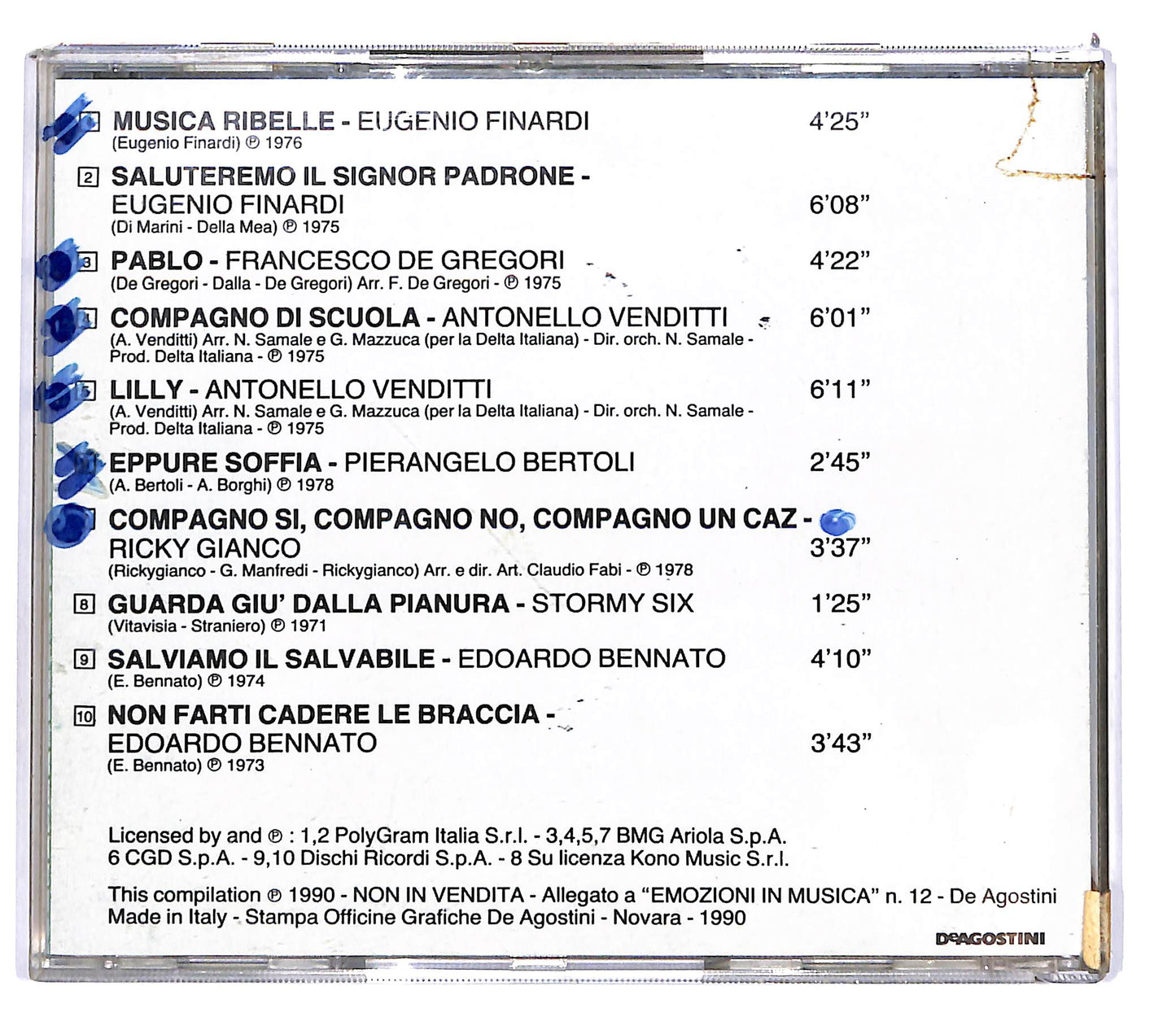 EBOND Various - Musica Ribelle - Emozioni in Musica EDITORIALE CD CD102339