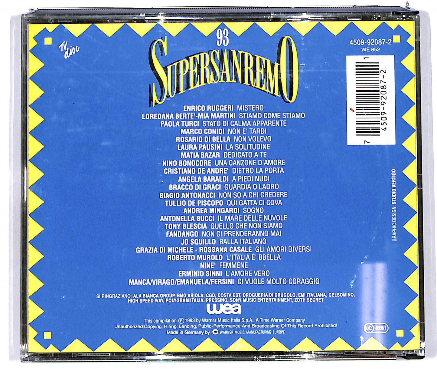 EBOND Various - Supersanremo 93 - Box (2 dischi) CD CD102354