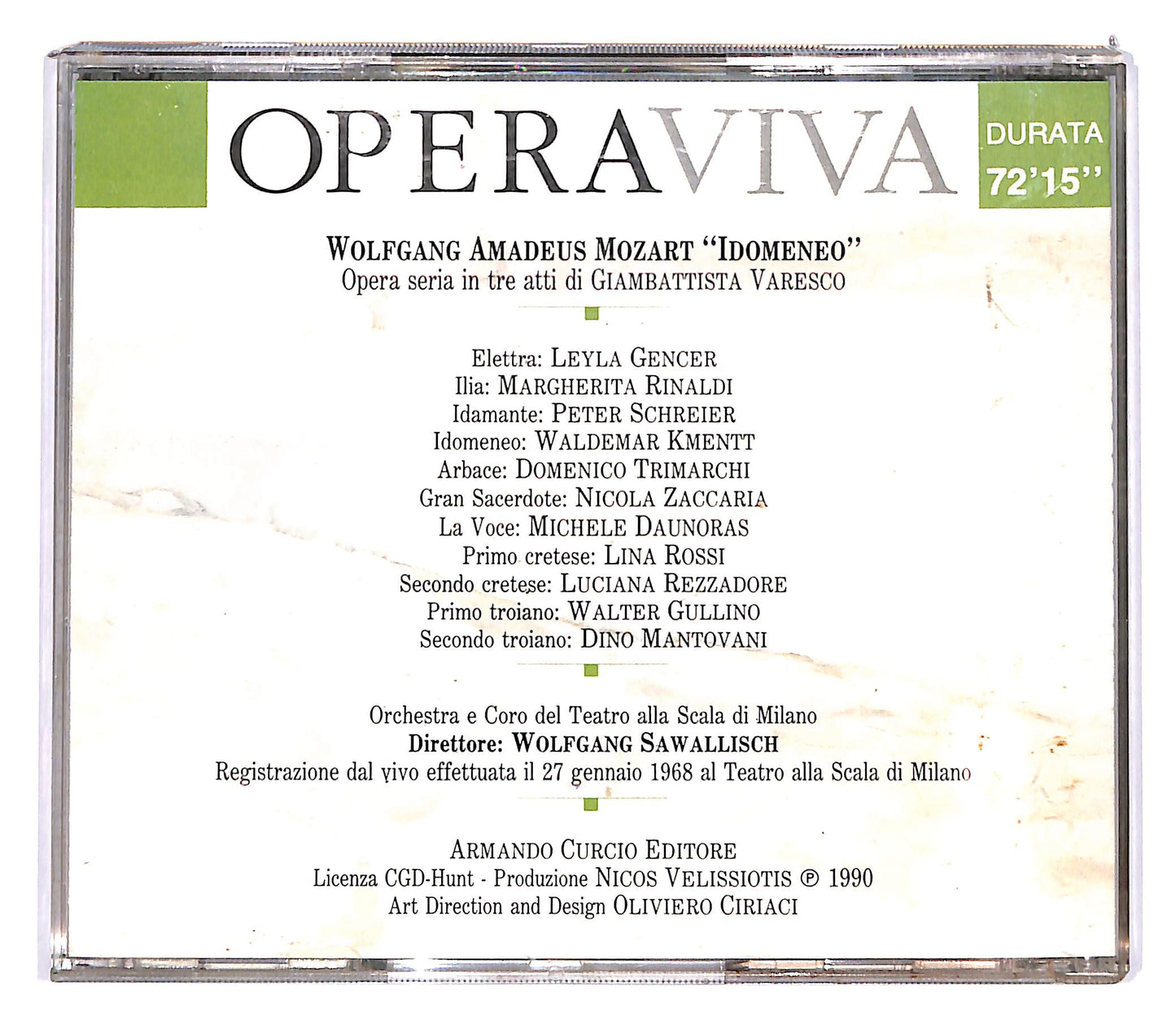 EBOND Mozart - Idomeneo - Opera Viva EDITORIALE CD CD102430