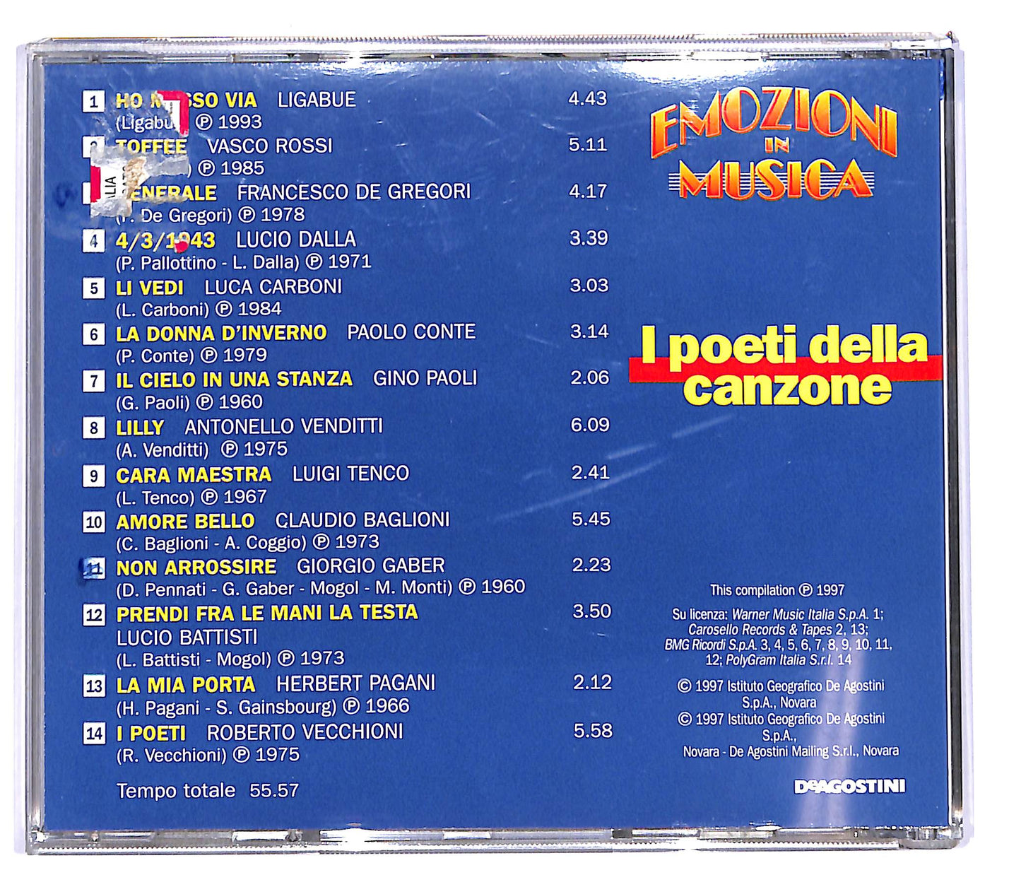EBOND Various - I Poeti Della Canzone EDITORIALE CD CD102508
