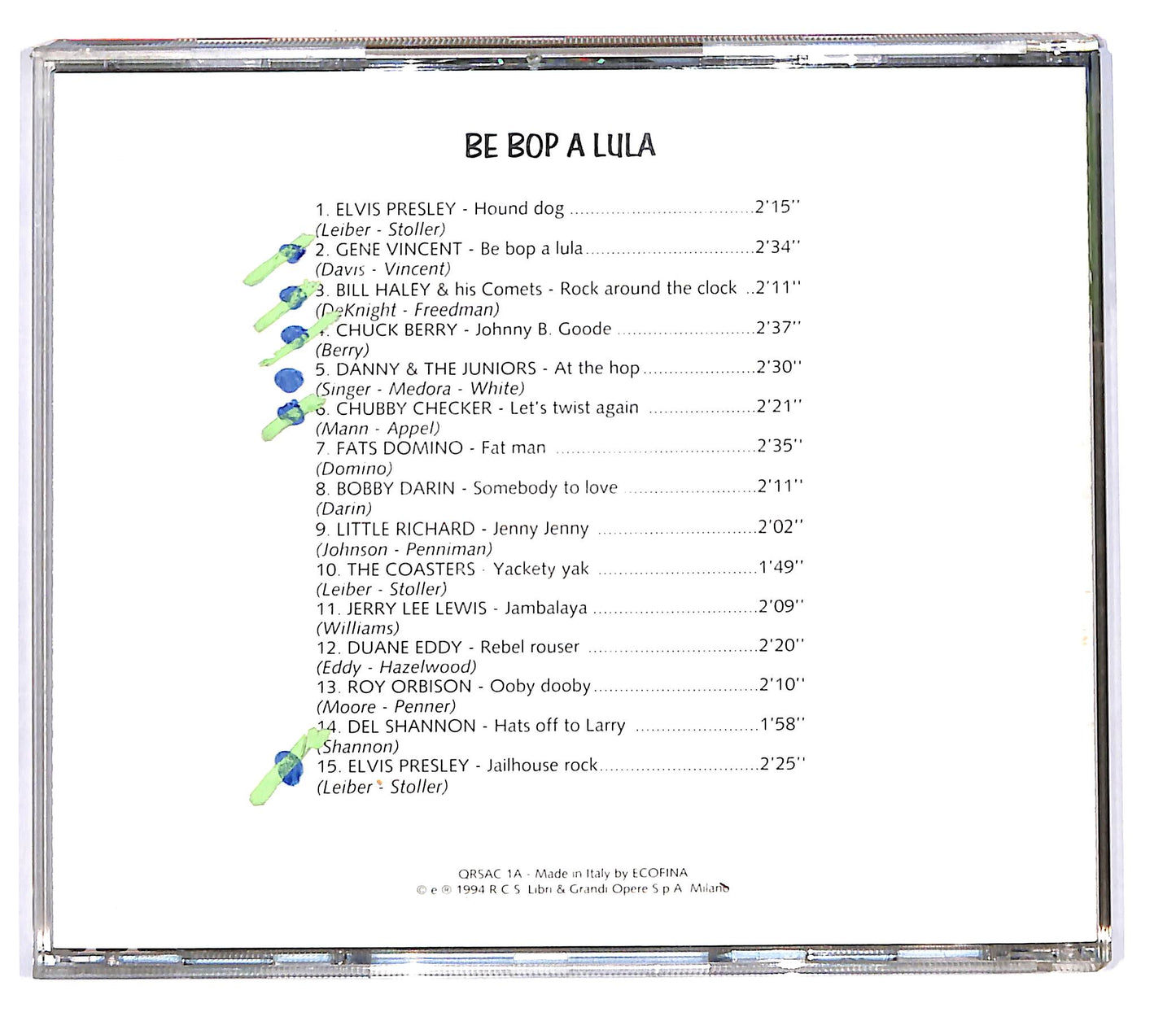 EBOND Various - Be Bop A Lula EDITORIALE CD CD102515