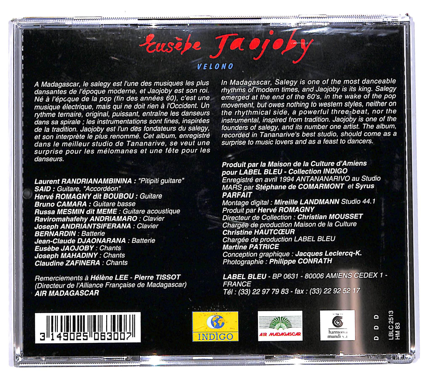EBOND Eusebe Jaojoby - Velono CD CD102551