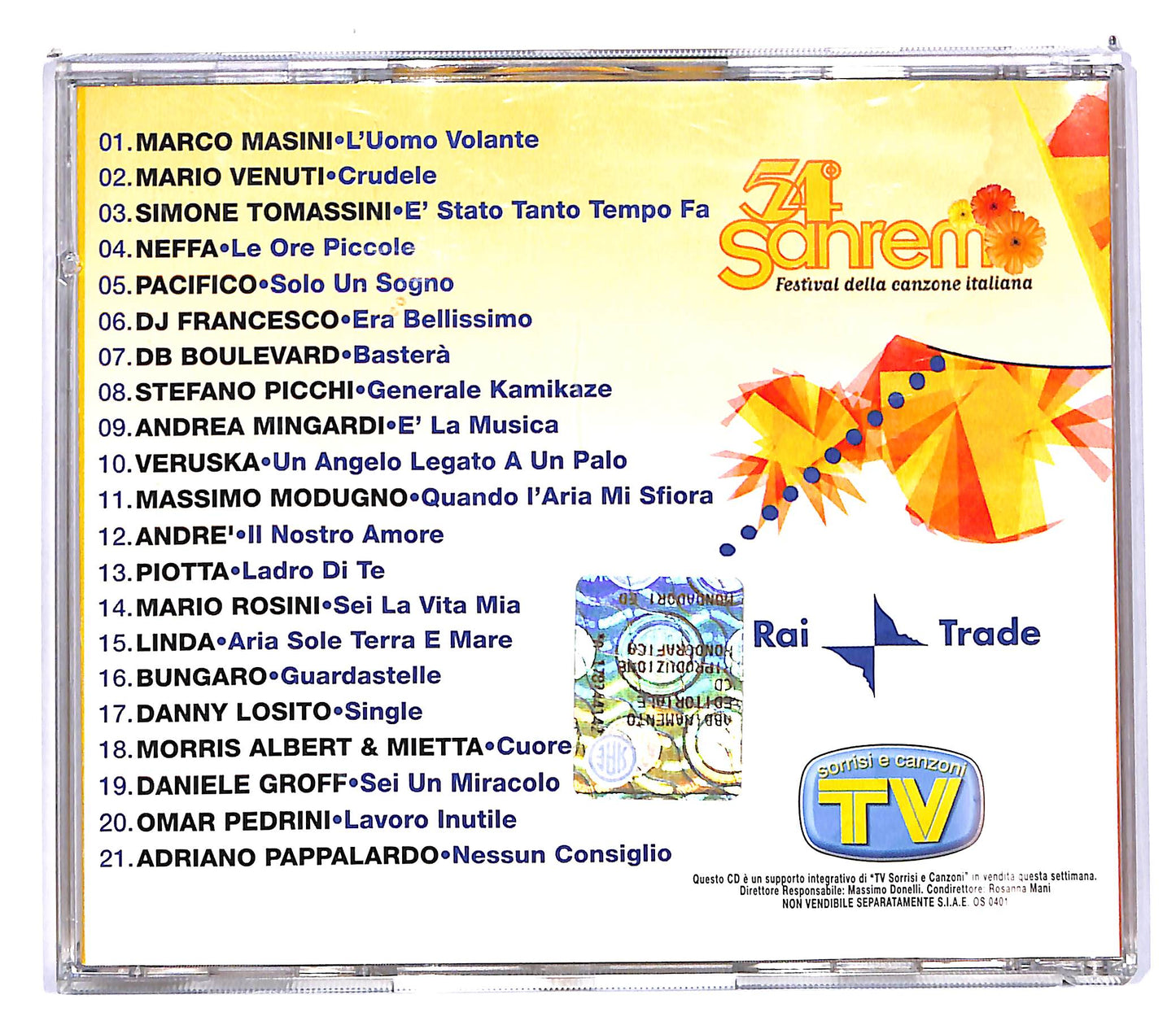 EBOND Various - 54° Sanremo Festival Della Canzone Italiana CD CD102552