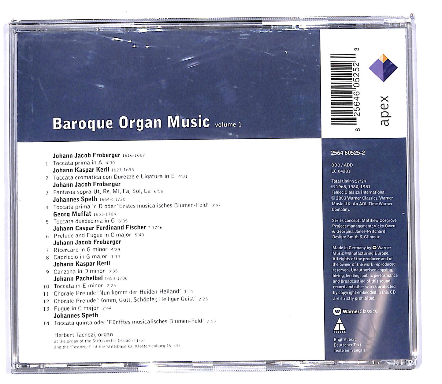 EBOND Various - Baroque Organ Music - Volume 1 CD CD102558