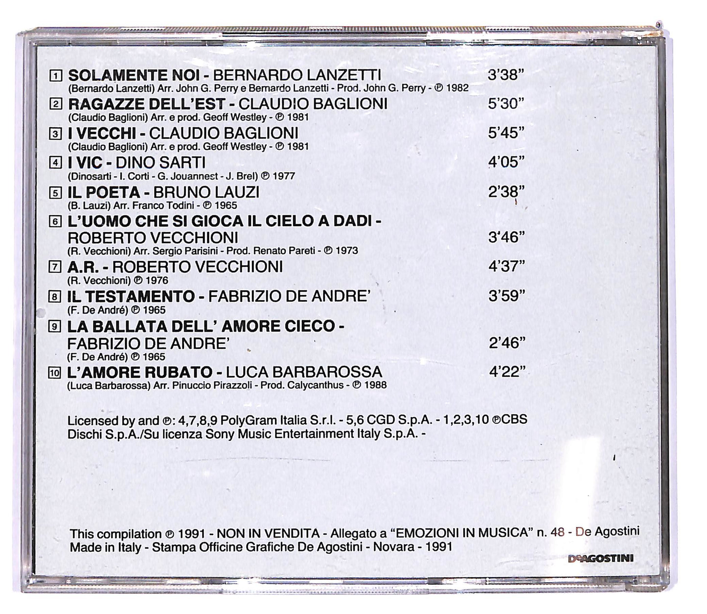 EBOND Various - Sogni E Segreti - Emozioni in Musica EDITORIALE CD CD102645