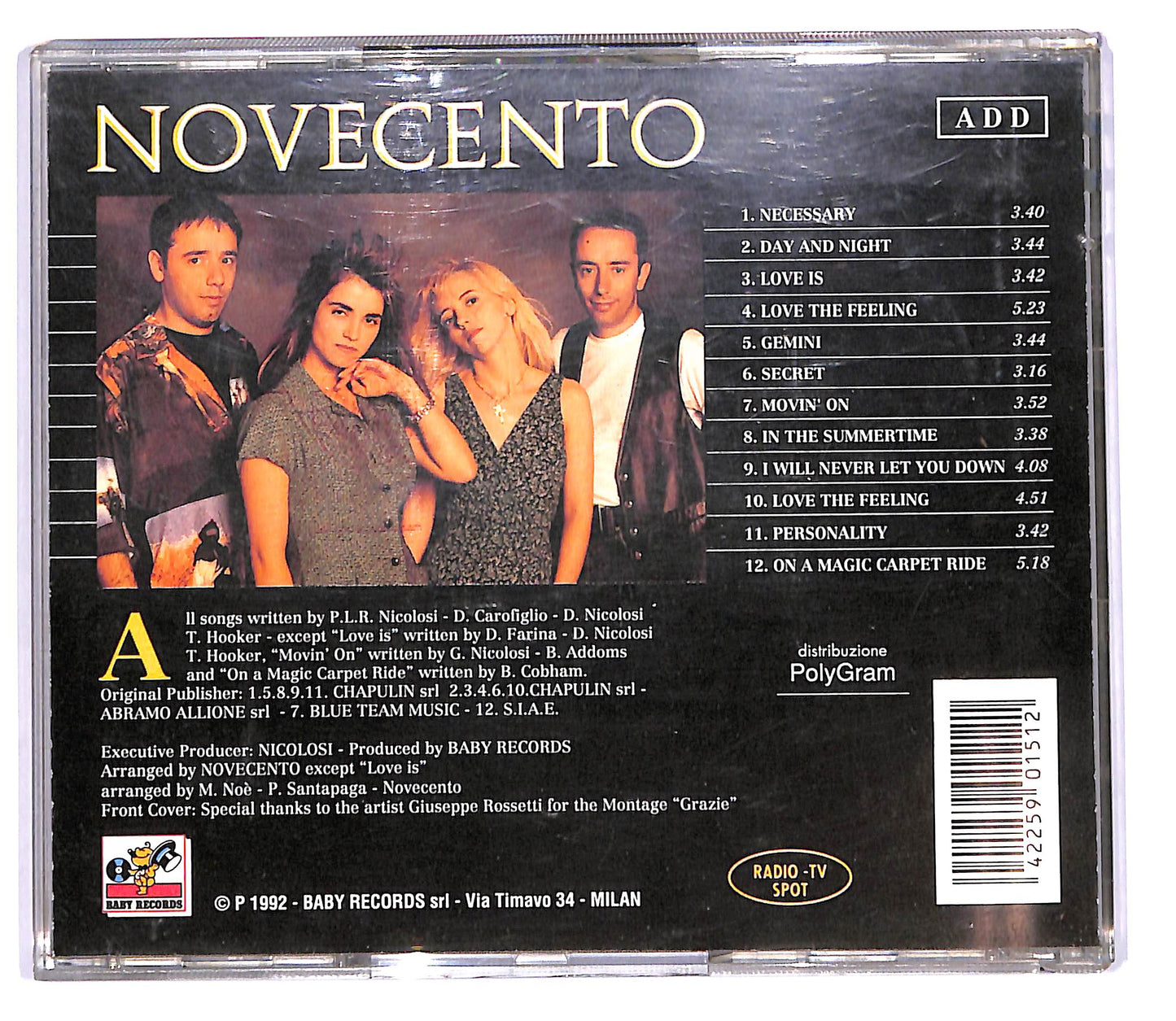 EBOND Novecento - Necessary CD CD102651