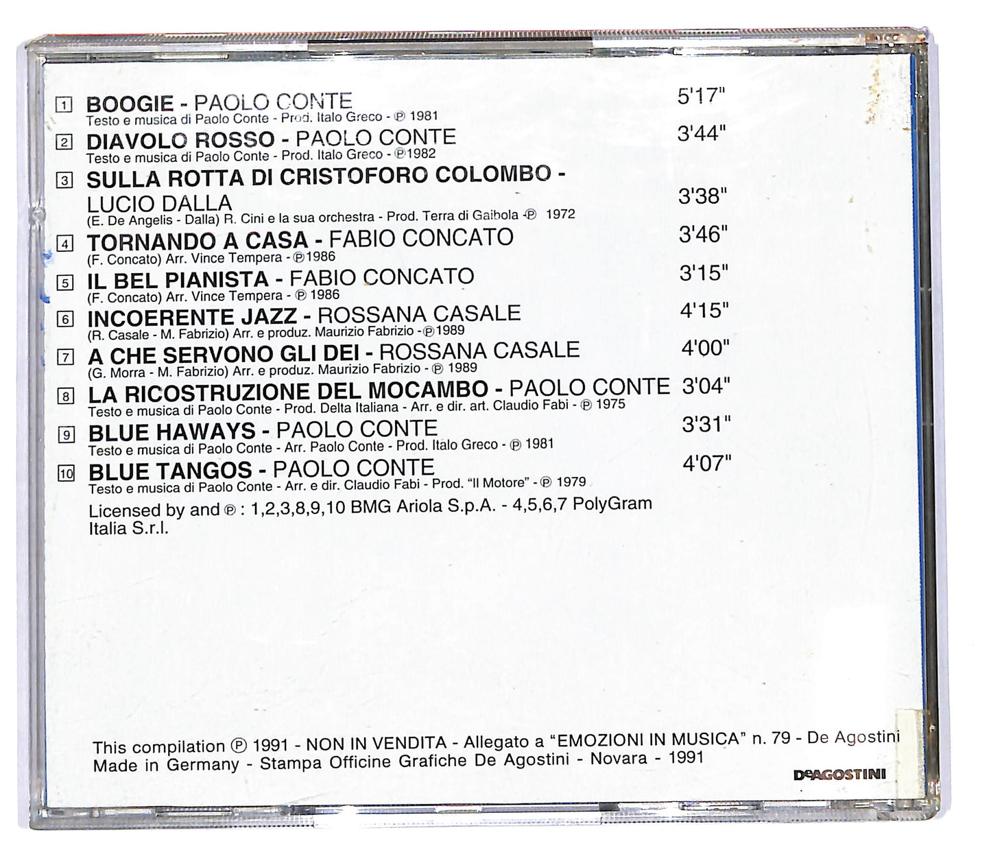 EBOND Various - Un Boogie, Un Jazz E Un Tango EDITORIALE CD CD102732