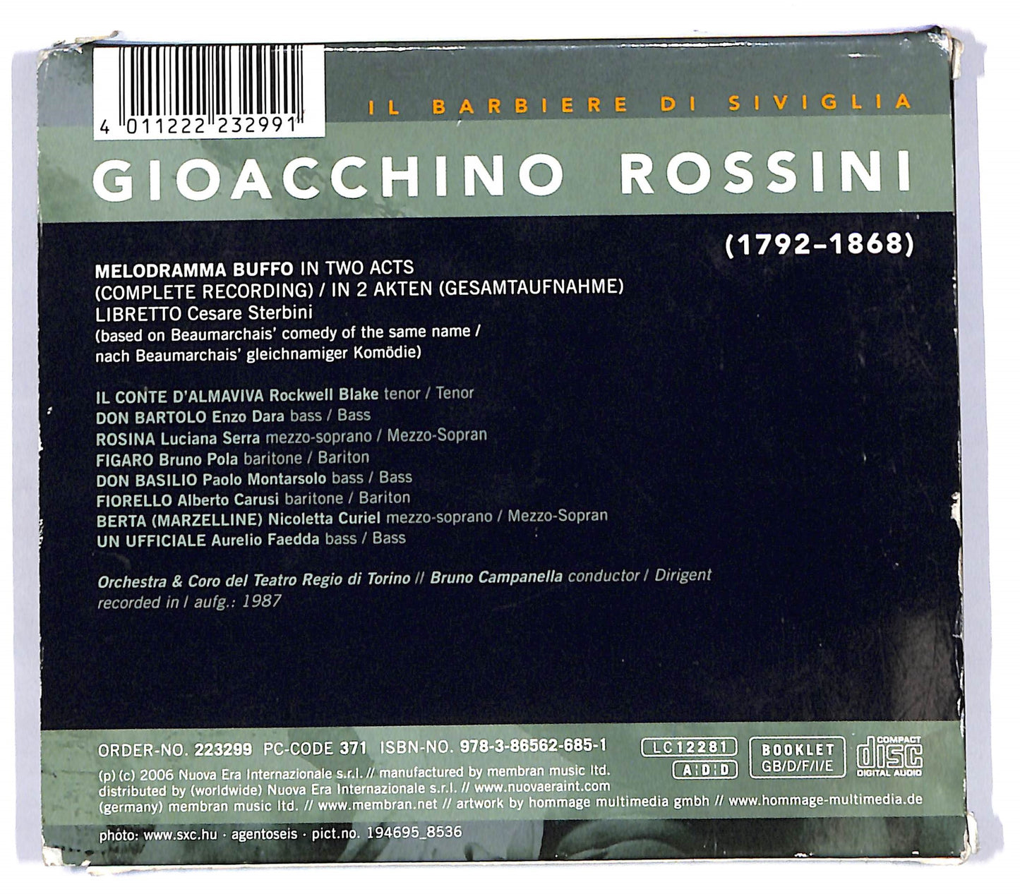 EBOND Rossini - Il Barbiere di Siviglia (3 dischi) CD CD102758