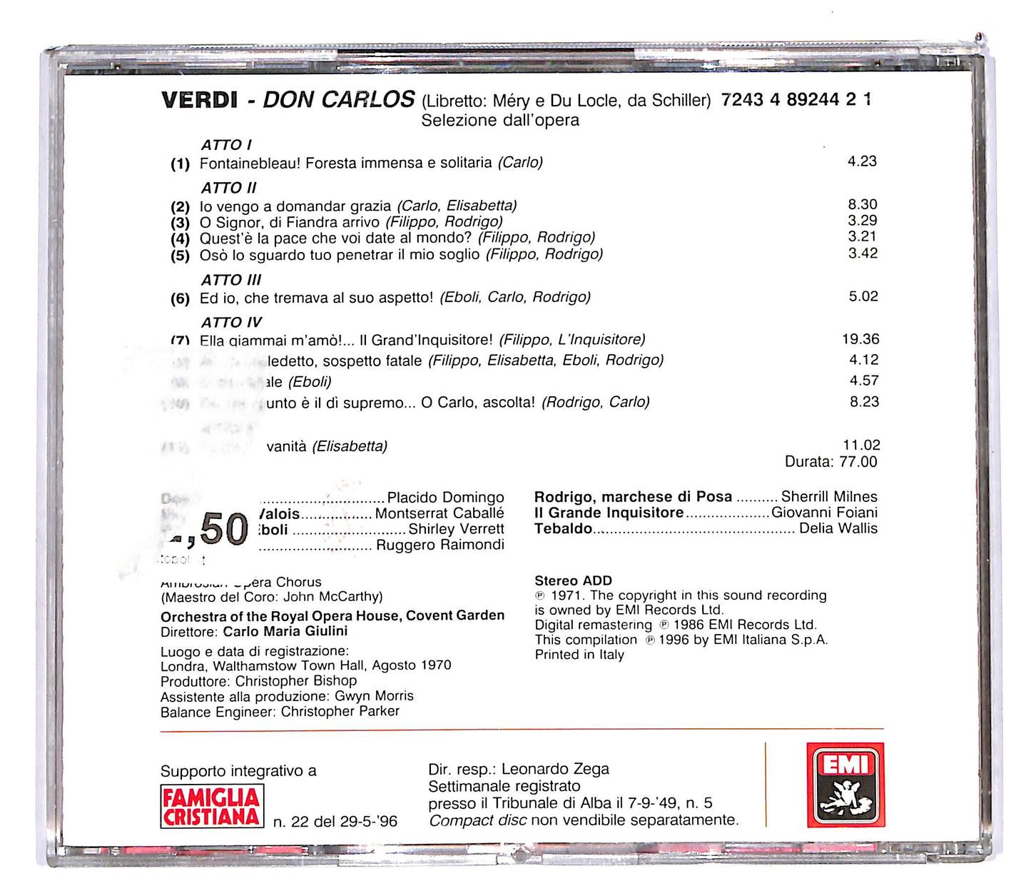 EBOND Verdi - Don Carlos - Le Pagine Piu Belle EDITORIALE CD CD102903