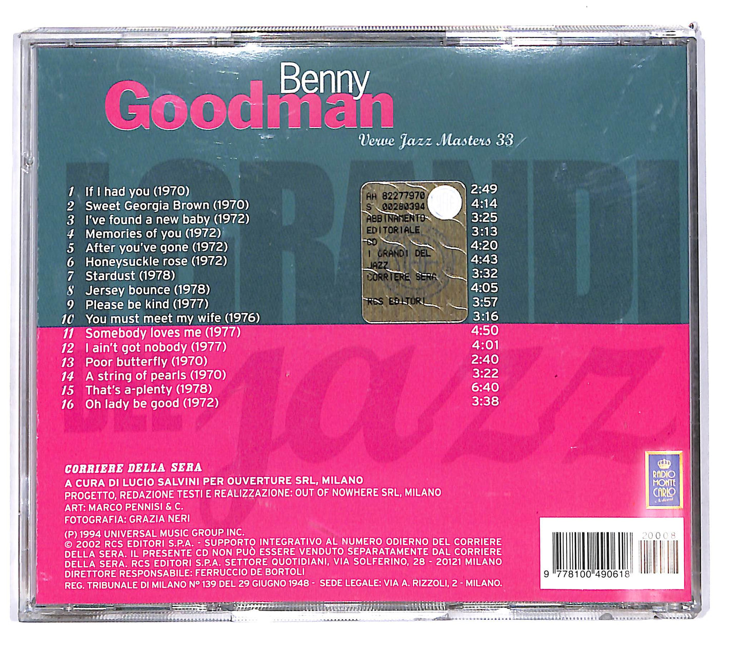 EBOND Benny Goodman - Verve Jazz Masters 33 CD CD102911