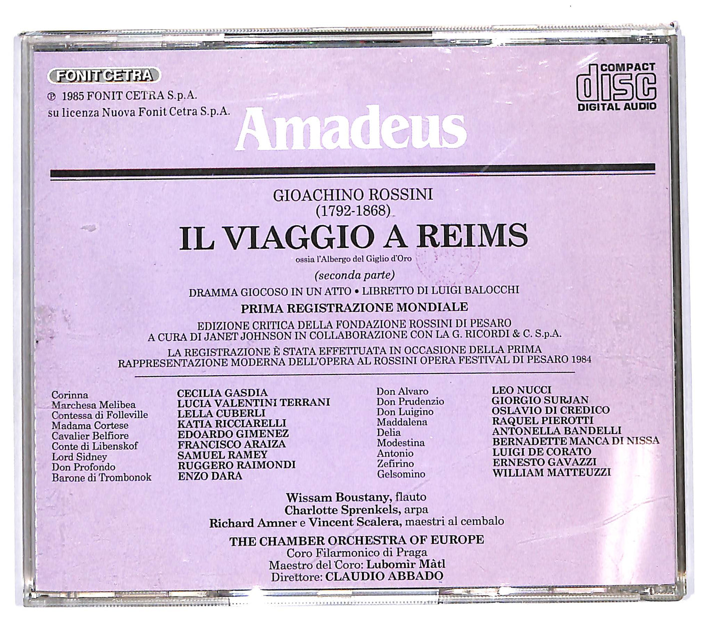 EBOND G. Rossini C.Abbado - Il Viaggio A Reims (Seconda Parte) CD CD102919