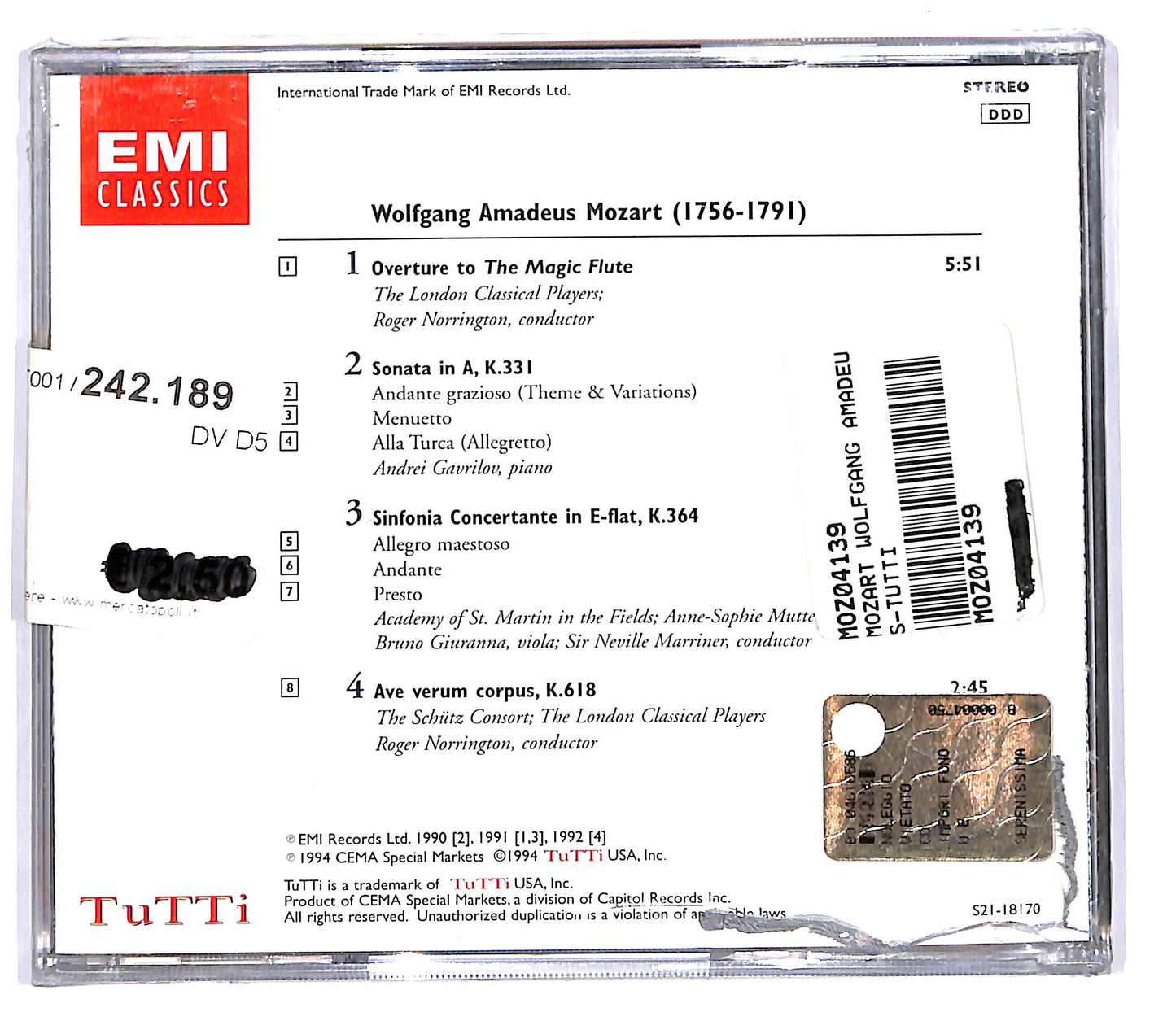 EBOND Various - TuTTi Nr. 1 Mozart CD CD102936