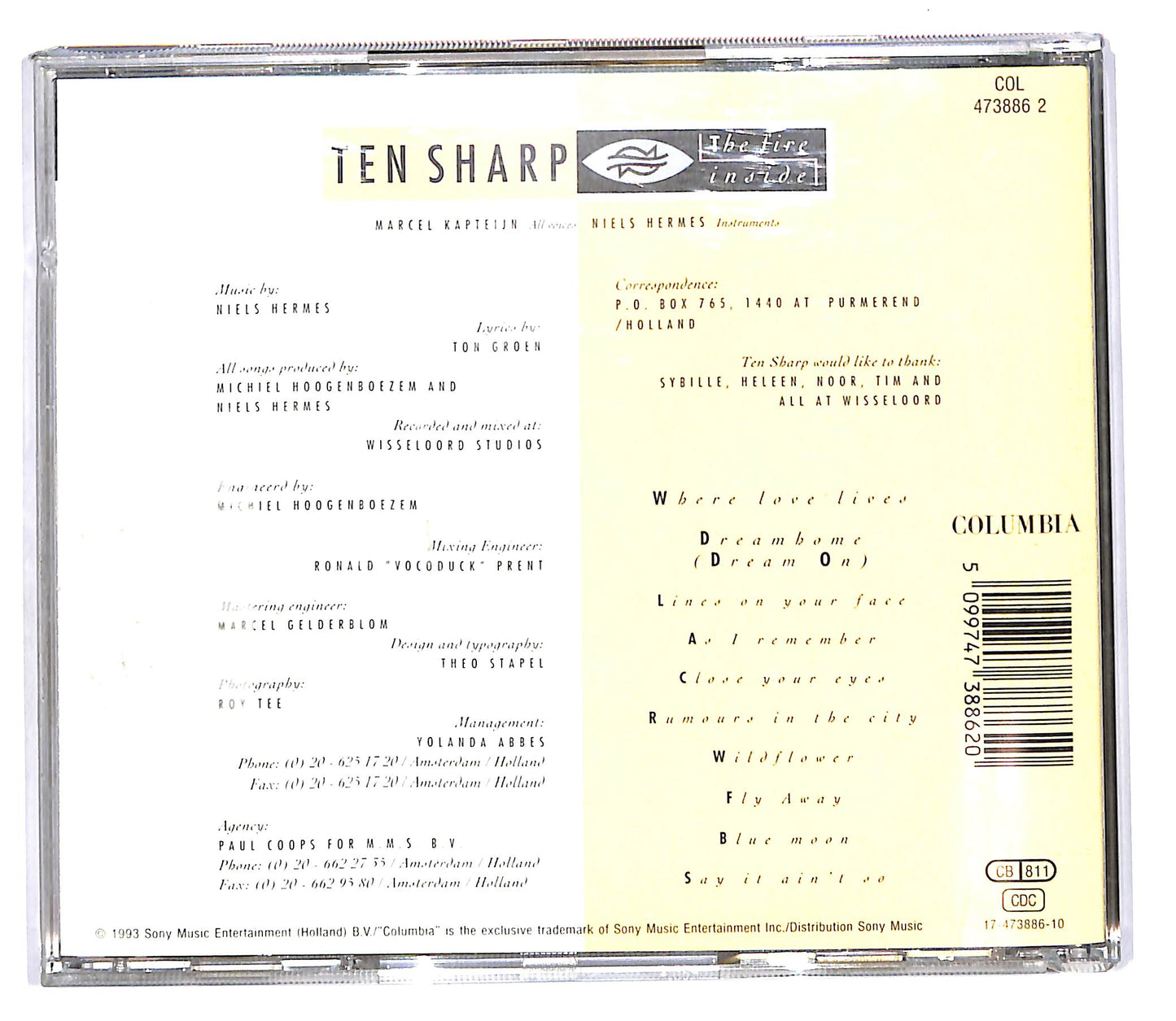 EBOND Ten Sharp - The Fire Inside CD CD102937