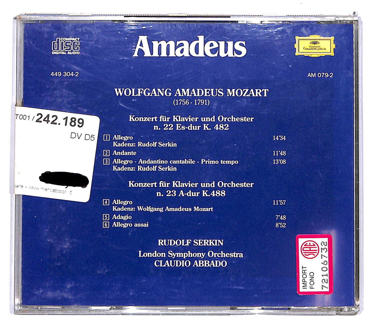 EBOND Mozart - Klavierkonzerte N.22 & 23 The London Symphony CD CD102964