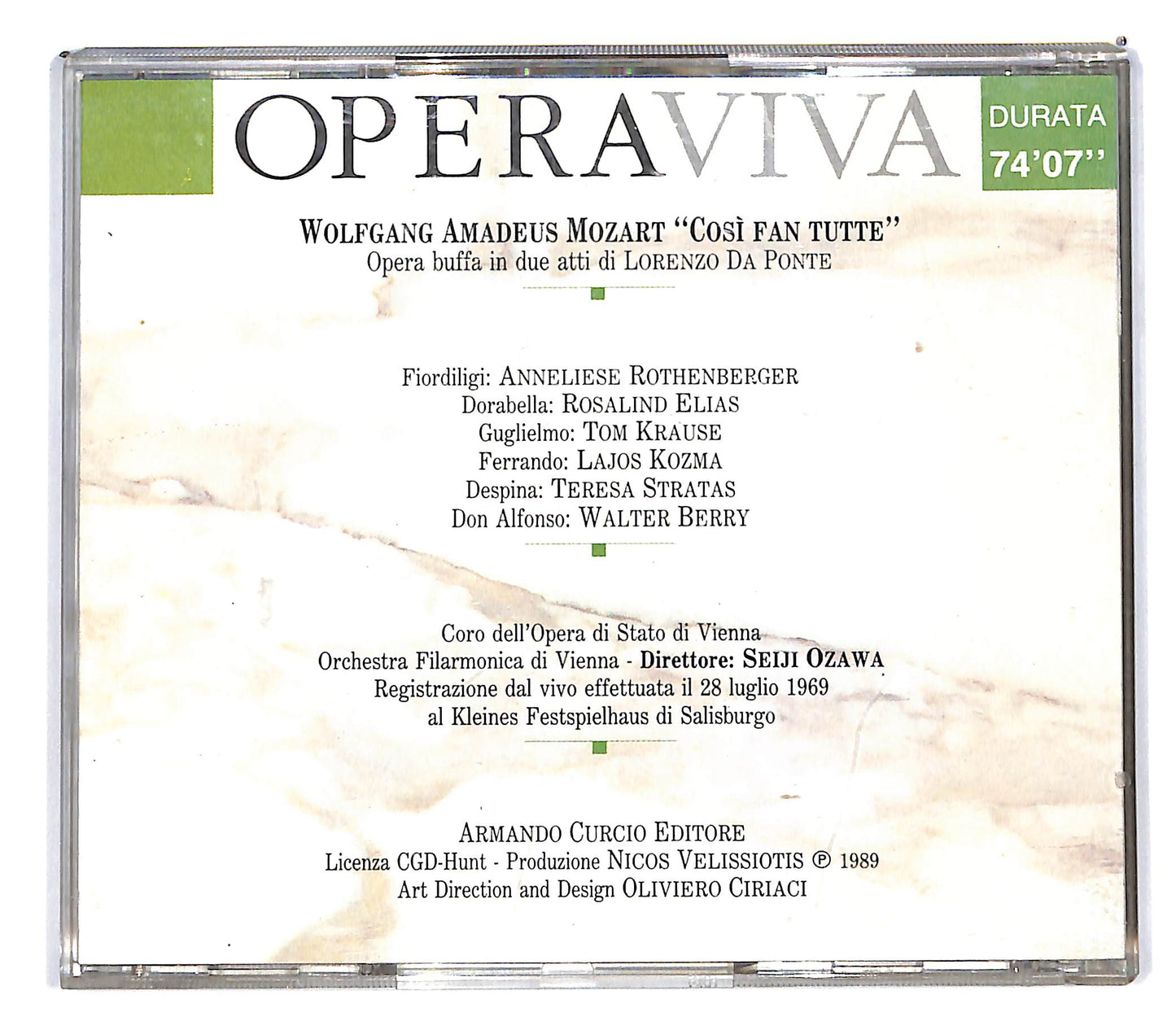 EBOND Mozart - Cosi fan tutte - Opera Viva EDITORIALE CD CD103009