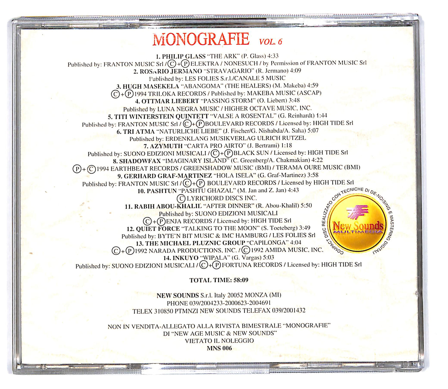 EBOND Various - Vol. 6 World Music Monografie CD CD103016