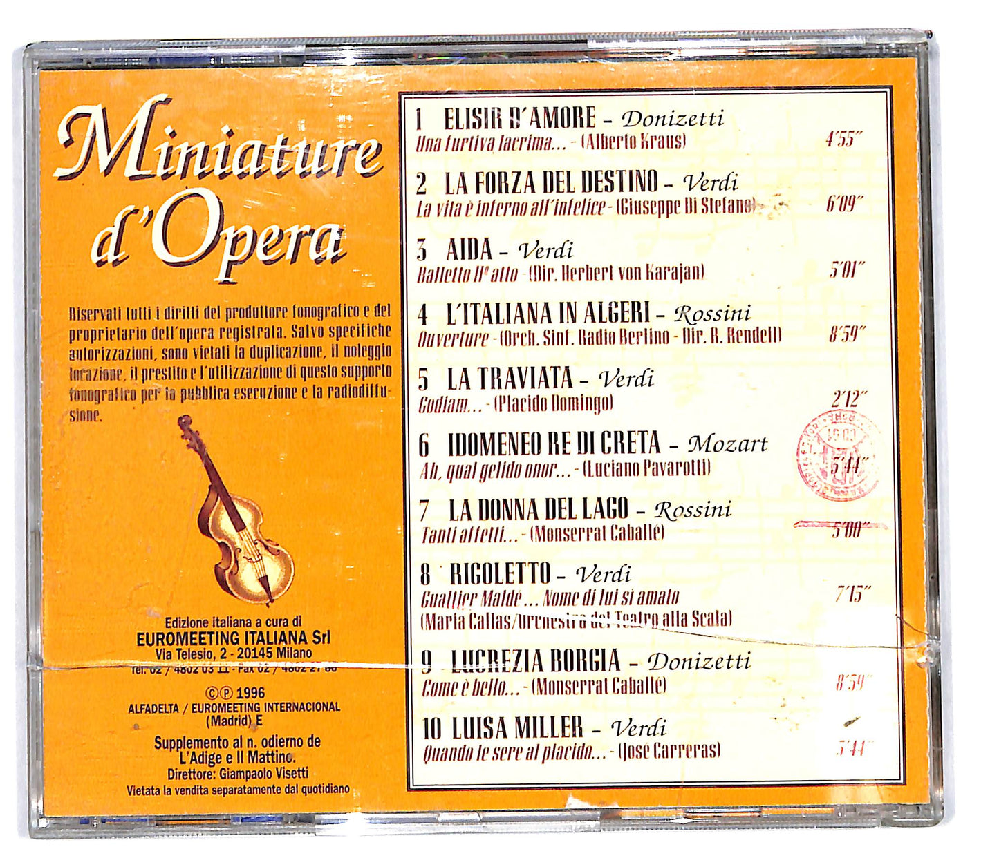 EBOND Various - Miniature D'Opera 5 EDITORIALE CD CD103021