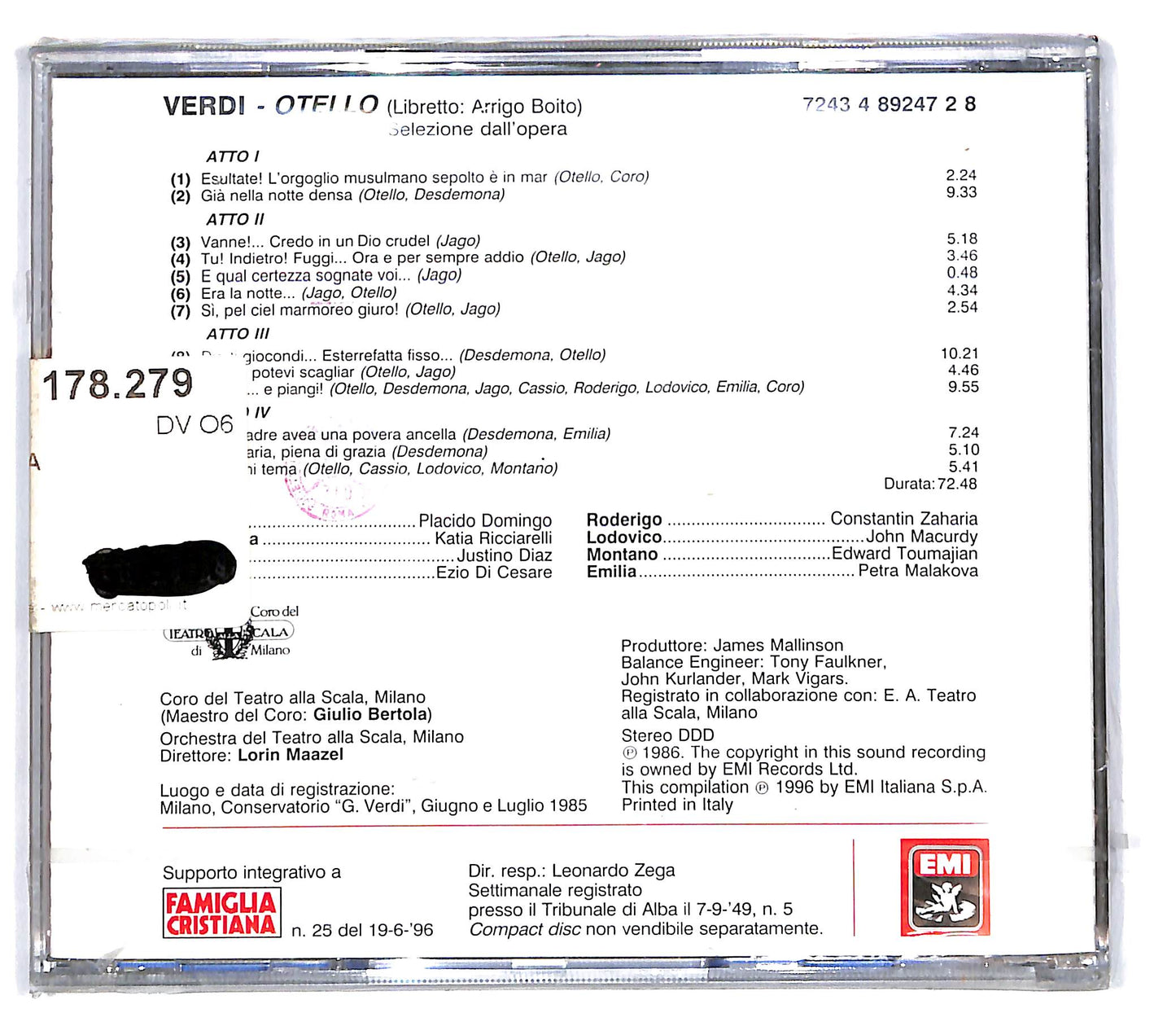 EBOND Verdi - Otello le pagine piu belle EDITORIALE CD CD103028