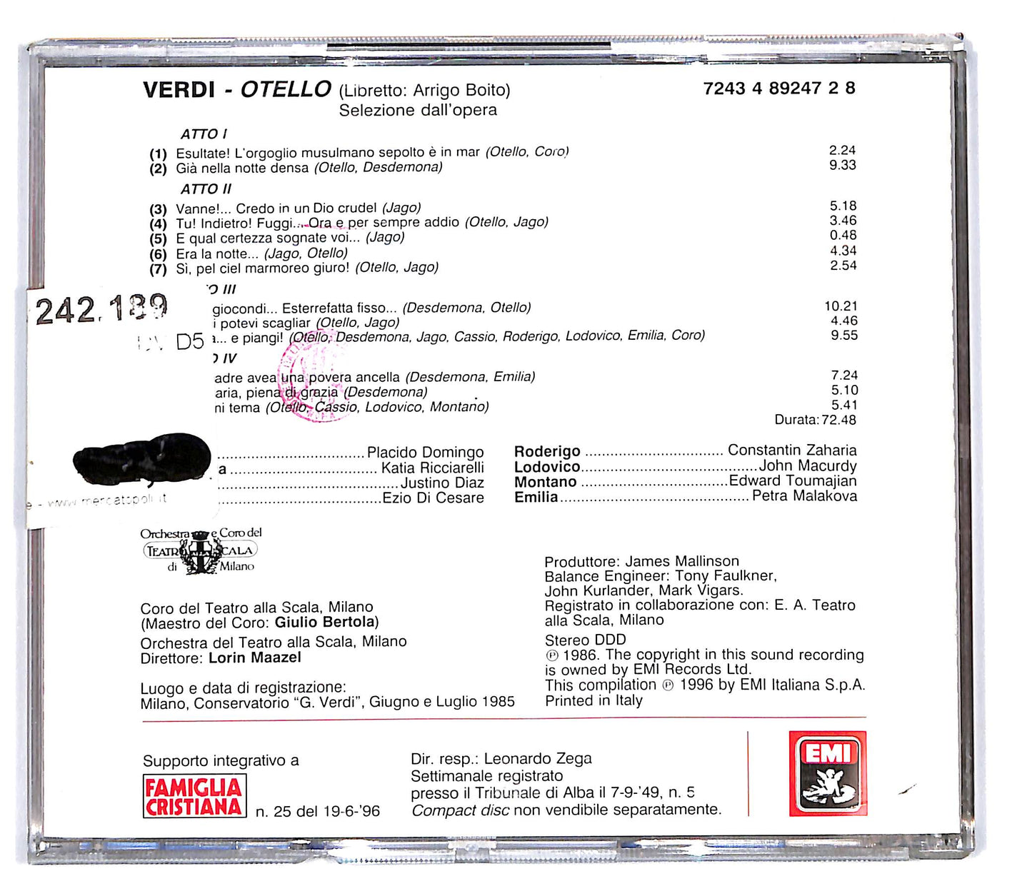 EBOND Verdi - Otello Le Pagine Piu Belle EDITORIALE CD CD103038