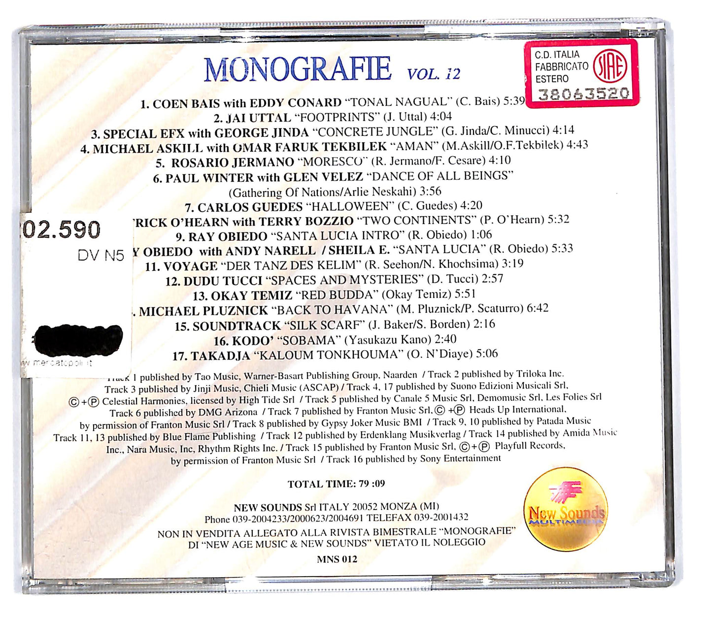EBOND Various - Vol. 12 - Ritmo, Vita & Percussioni Monografie CD CD103042