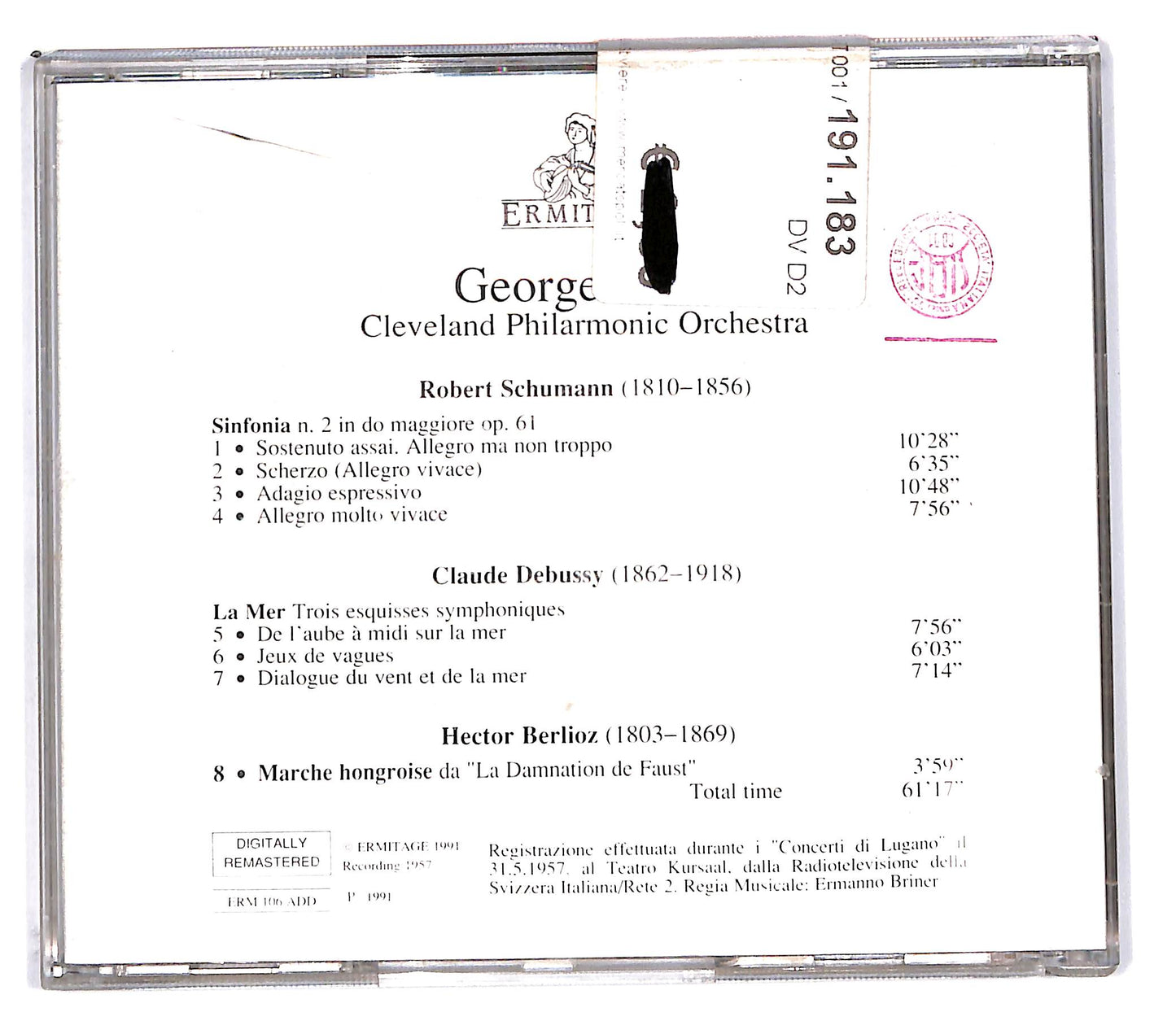 EBOND Schumann Debussy Berlioz George Szell - Sinfonia N. 2 CD CD103103