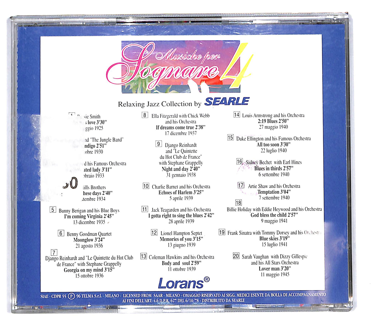 EBOND Various - musiche per sognare 4 relaxing jazz CD CD103120