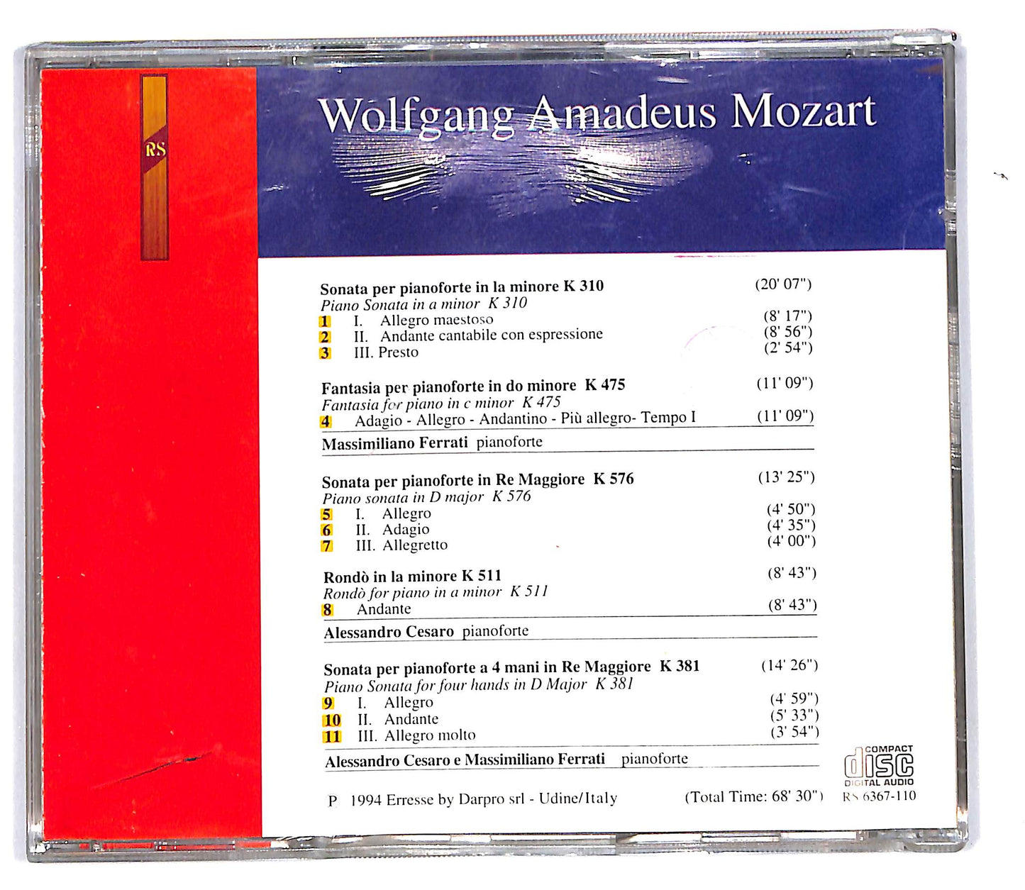 EBOND Mozart - Sonate Fantasia Rondo CD CD103134