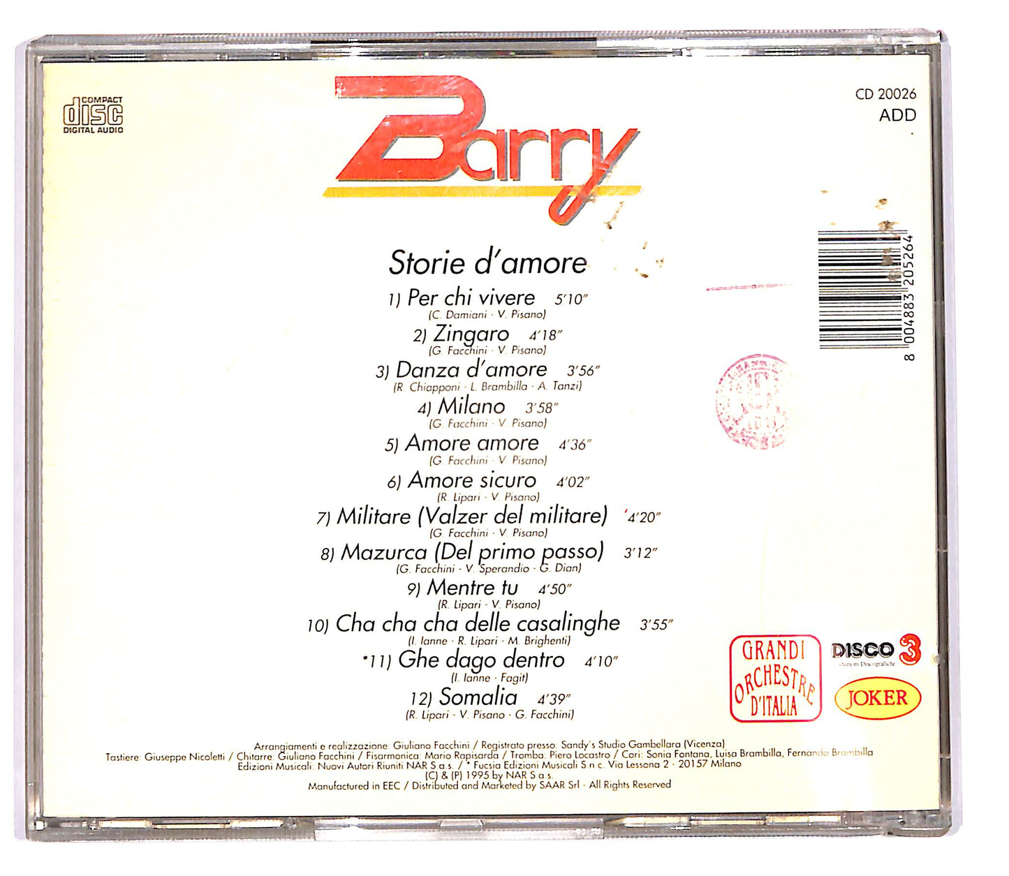 EBOND Barry - storie d'amore CD CD103210