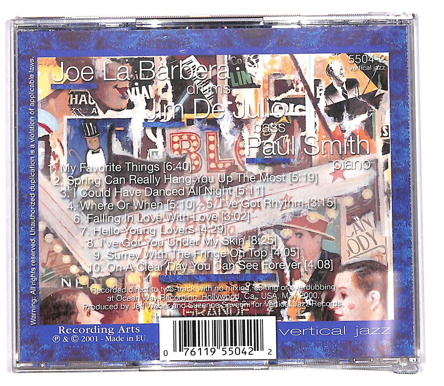 EBOND Paul Smith Joe La Barbera Jim De Julio - Jazz On Broadway CD CD103256