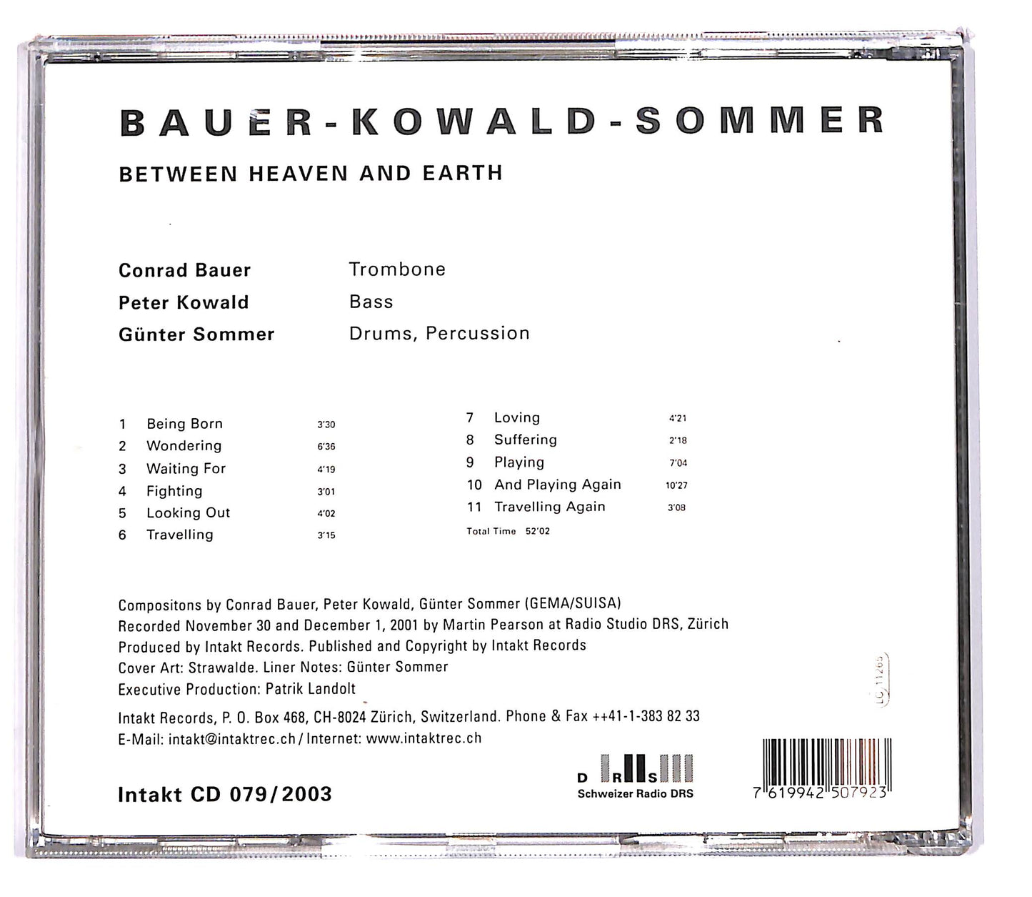 EBOND Conrad Bauer - Kowald Between Heaven And Earth CD CD103265