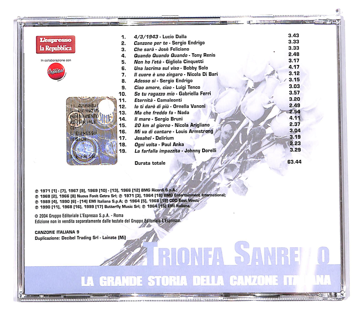 EBOND Various - Trionfa Sanremo EDITORIALE CD CD103305