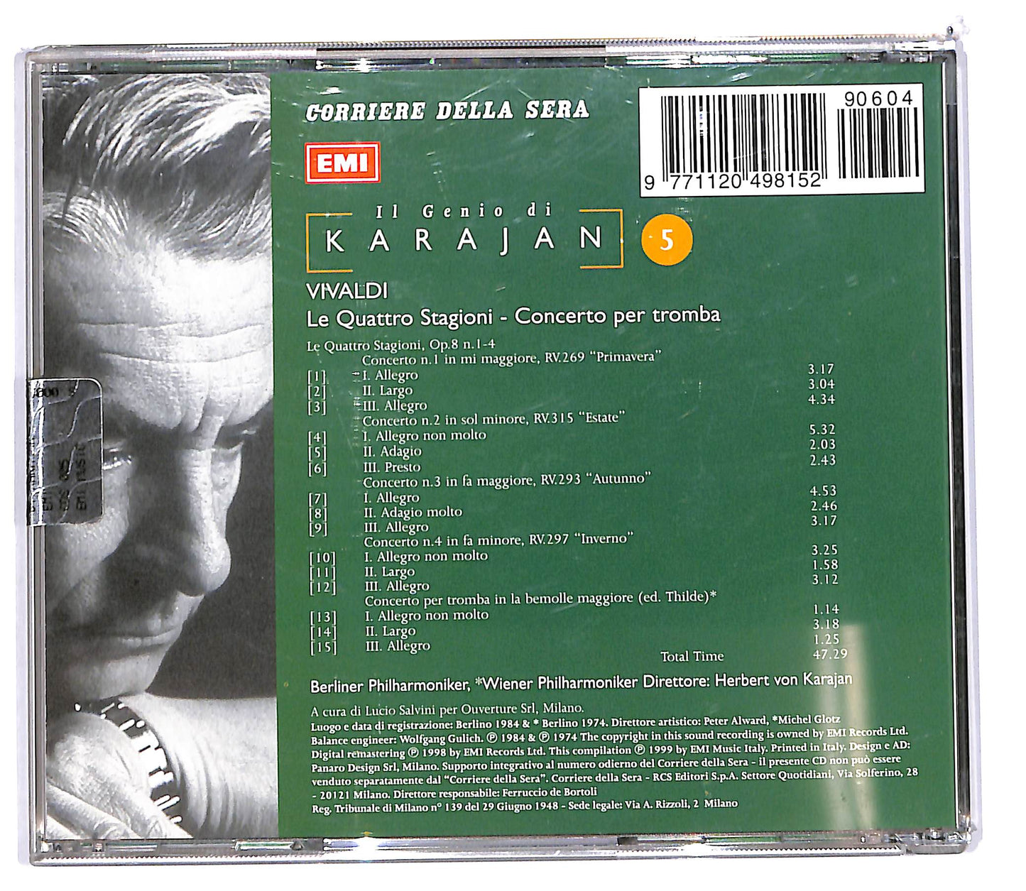 EBOND Il Genio di Karajan 5 - Vivaldi Le Quattro Stagioni EDITORIALE CD CD103331