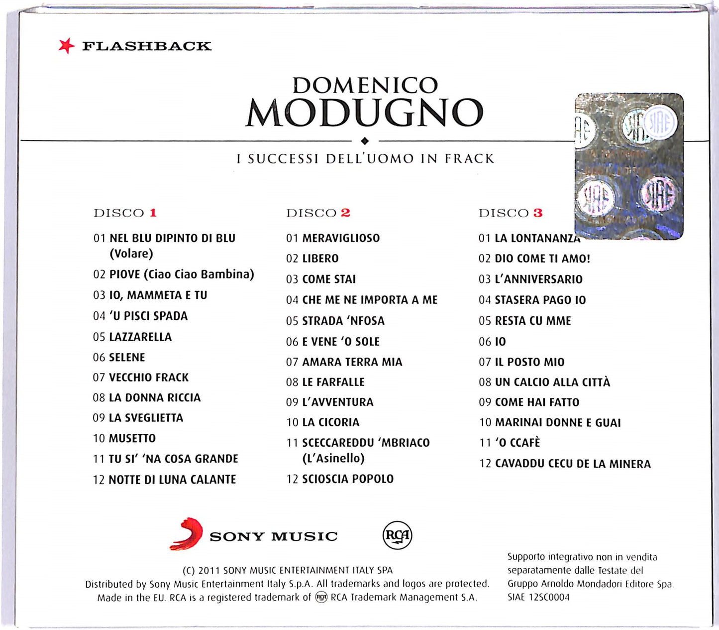 EBOND Domenico Modugno - I Successi Dell'Uomo In Frack DIGIPACK CD CD103343
