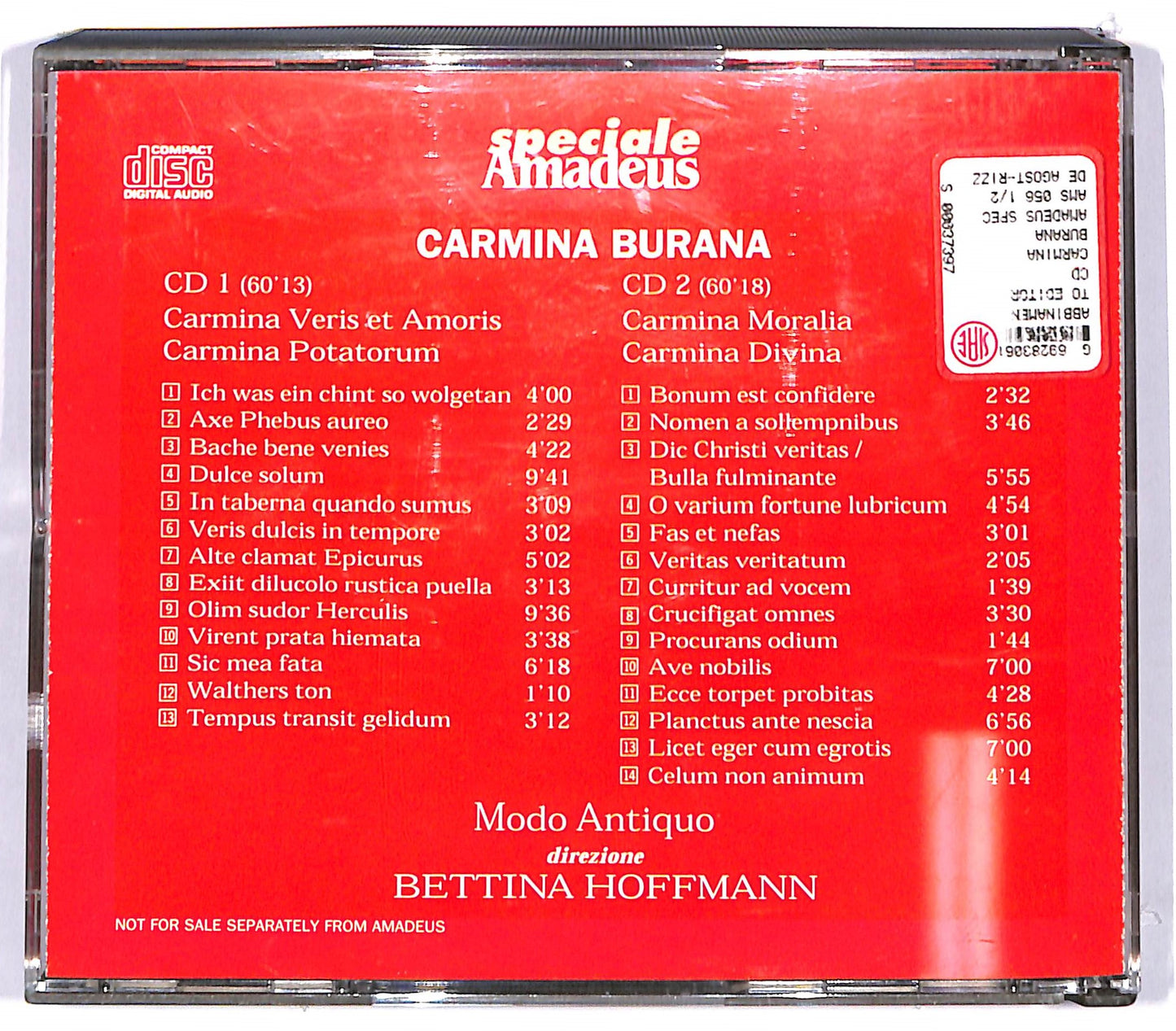 EBOND Modo Antiquo , Bettina Hoffmann - Carmina Burana CD CD103344