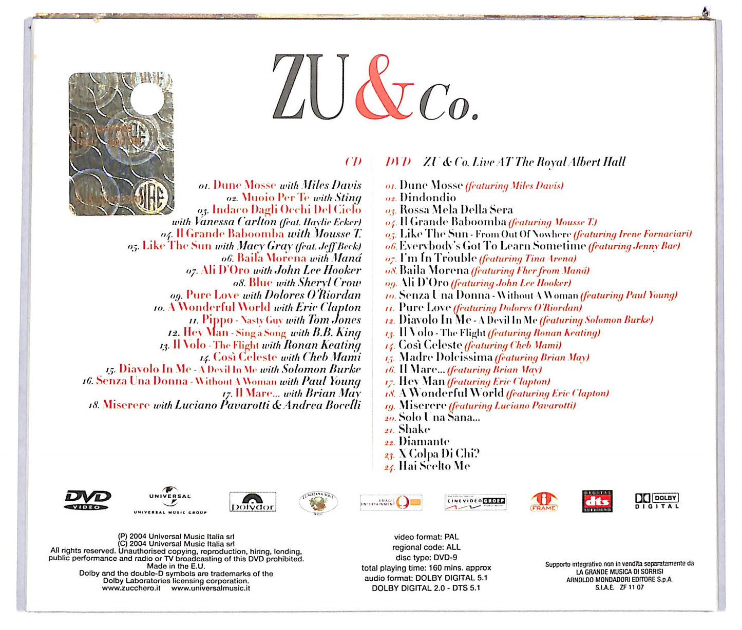 EBOND Zucchero - Zucchero & Co + DVD - booklet rovinato EDITORIALE CD CD103427