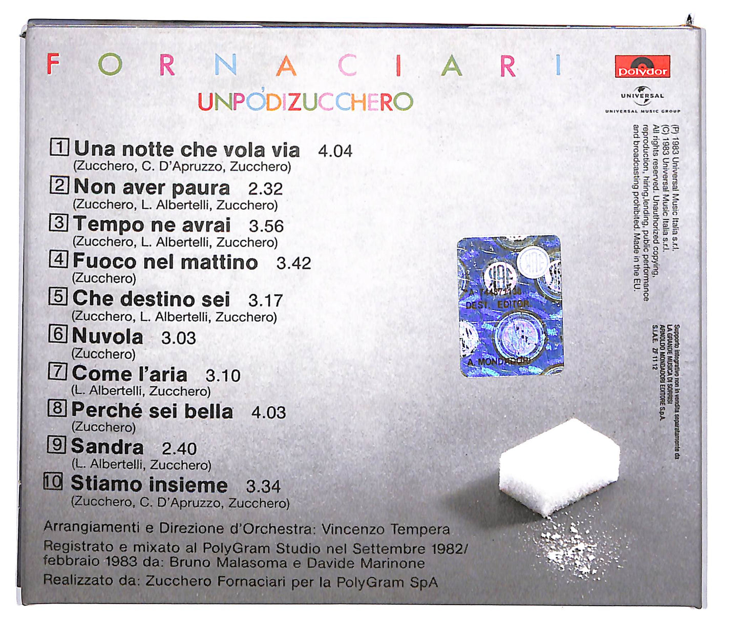 EBOND Fornaciari - Un Po' Di Zucchero DIGIPACK CD CD103606