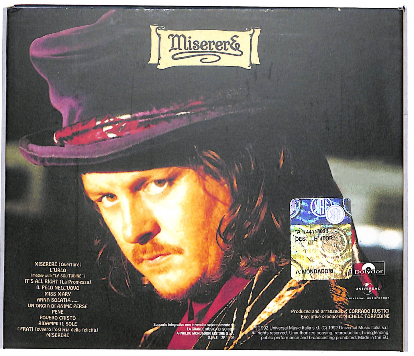 EBOND Zucchero Sugar Fornaciari - Miserere EDITORIALE CD CD103610