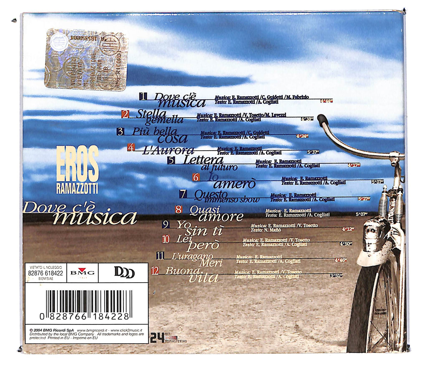 EBOND Eros Ramazzotti - Dove C'e Musica DIGIPACK CD CD103638