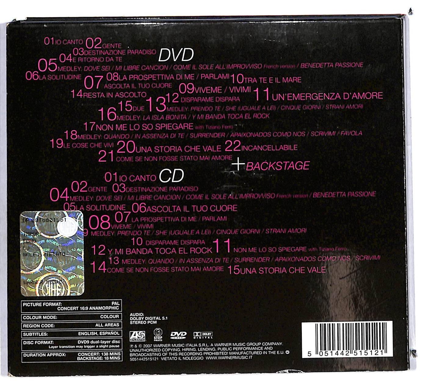 EBOND Laura Pausini - San Siro 2007 + DVD CD CD103641