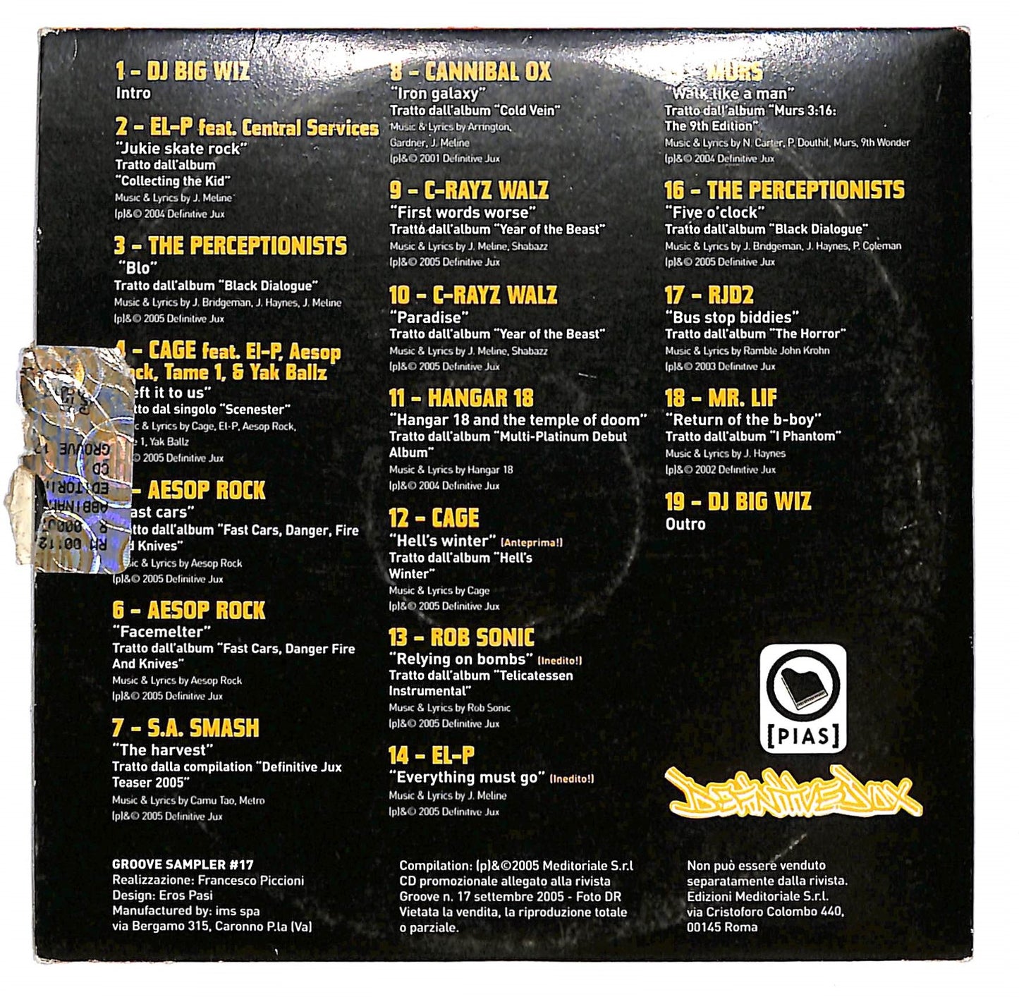 EBOND Various - Definitive Jux Records - Groove Sampler v.17 CD CD103709