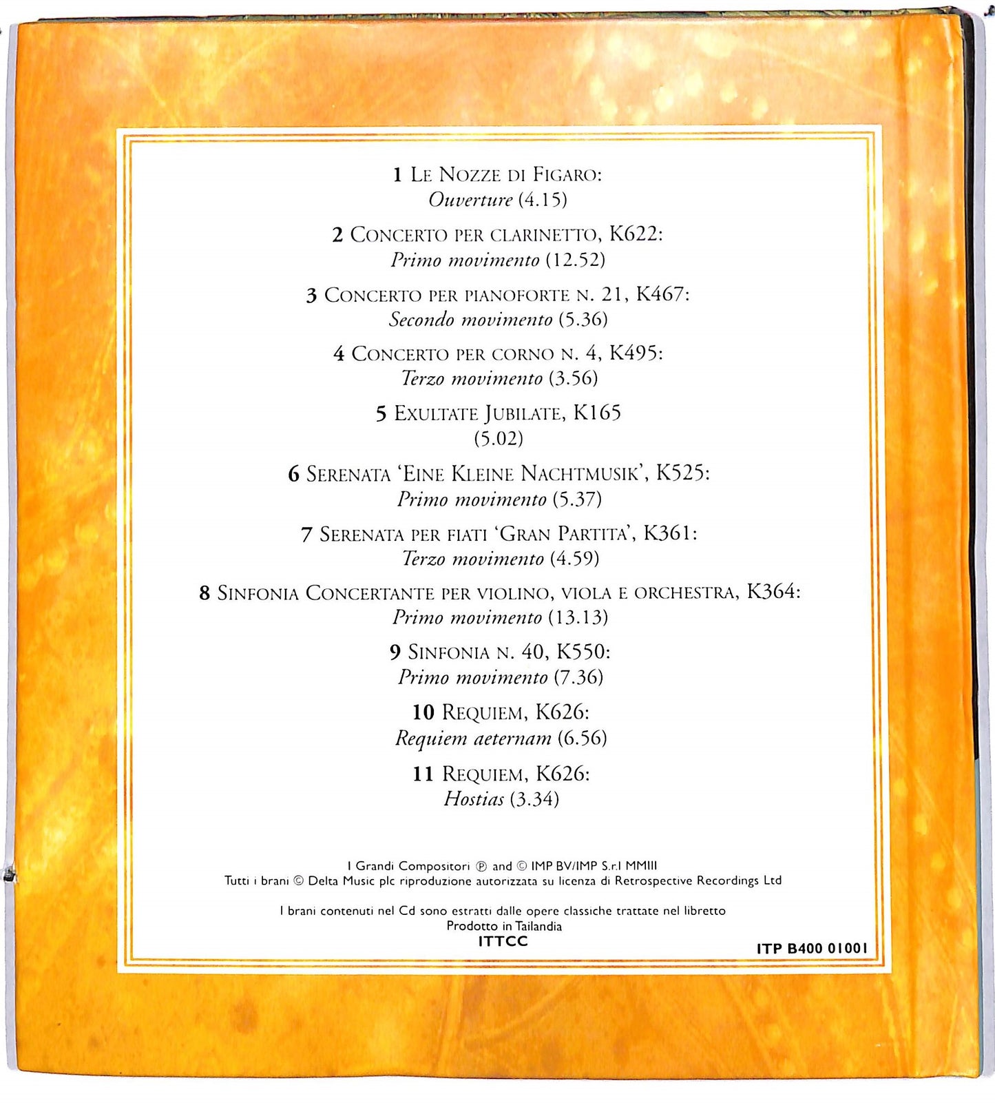 EBOND Mozart - I Suoi Capolavori EDITORIALE CD CD103720