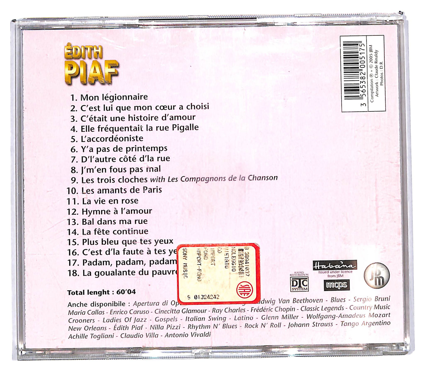EBOND Edith Piaf - Edith Piaf CD CD103722