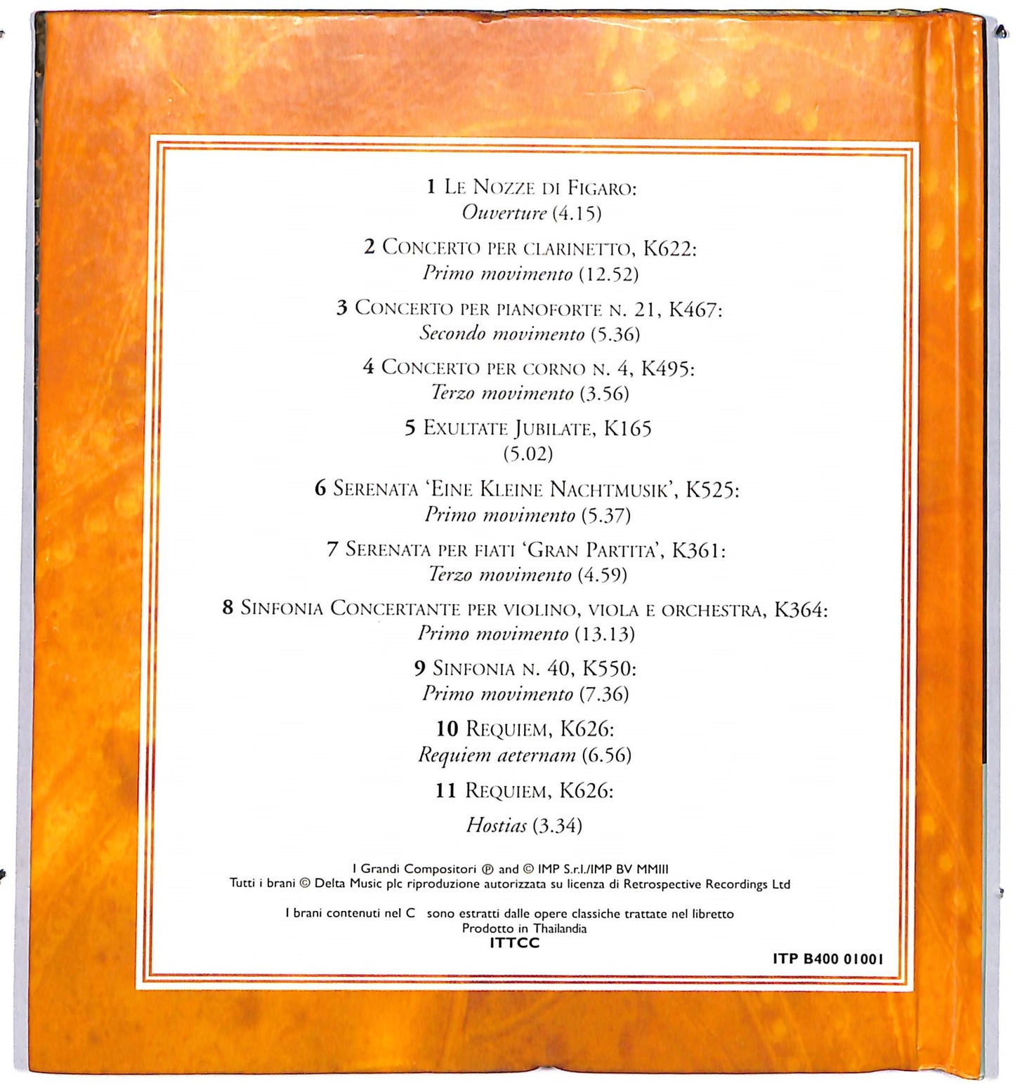 EBOND Mozart - I Suoi Capolavori EDITORIALE DIGIPACK CD CD103827